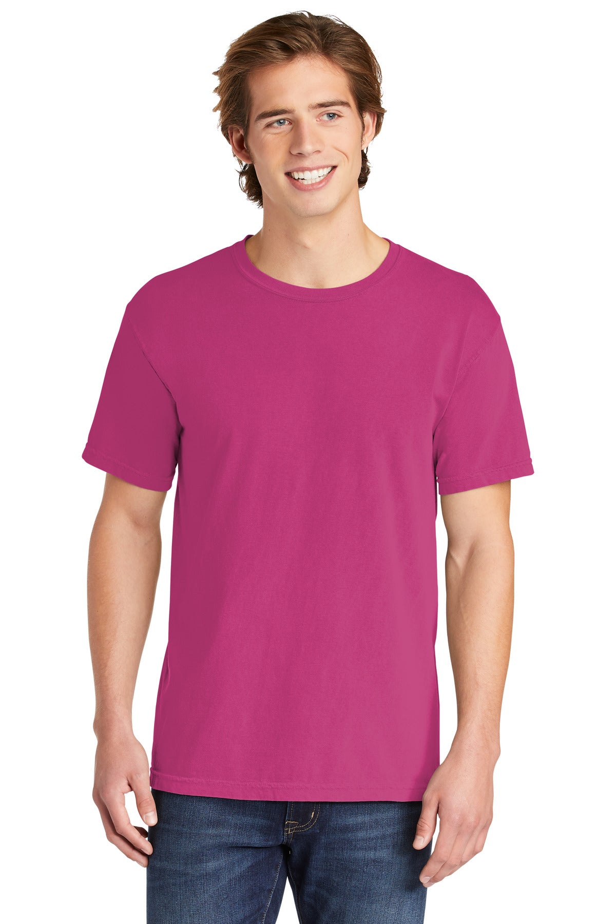 6.1-ounce 100% US ring spun cotton Soft-washed garment-dyed  - Heliconia
