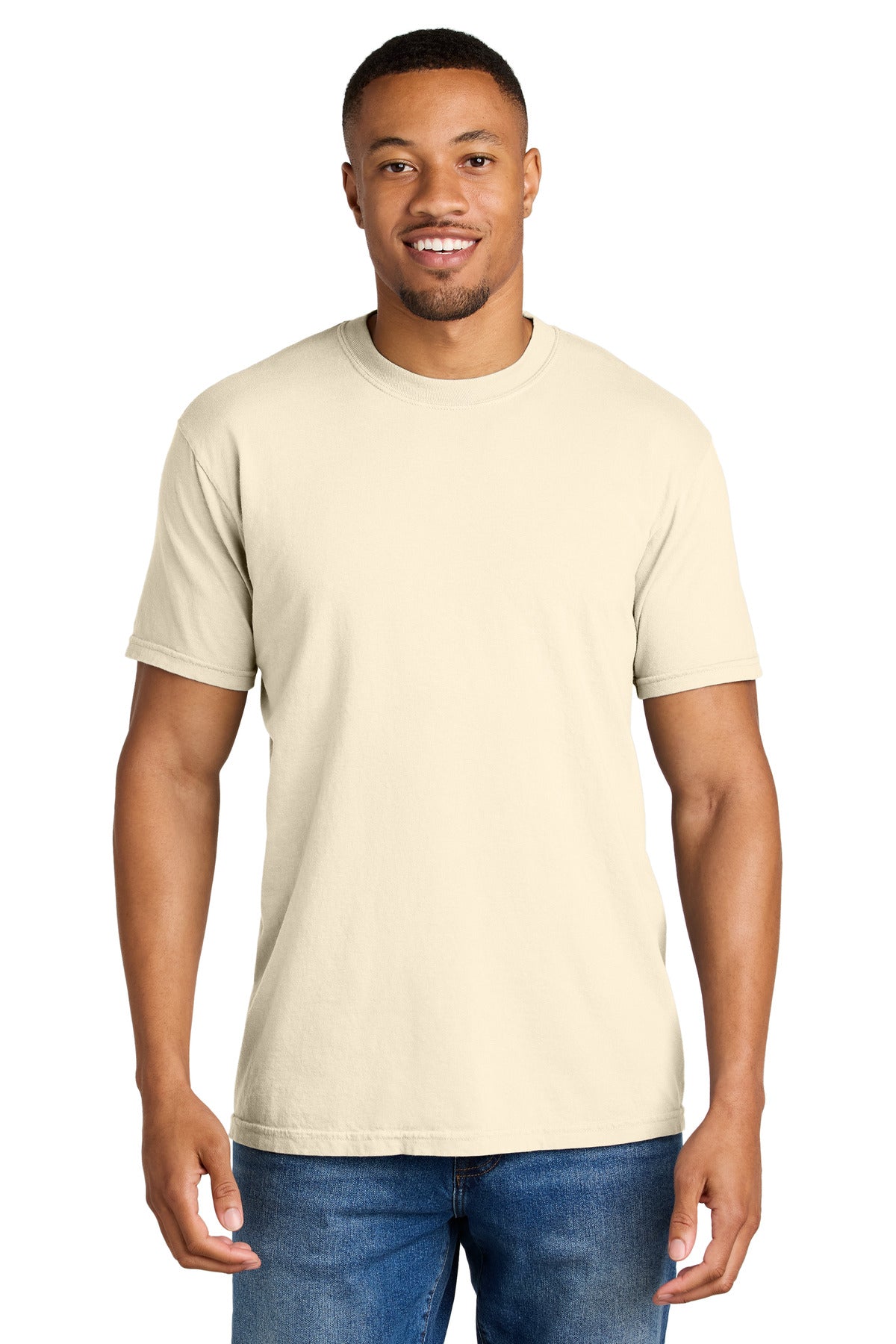 6.1-ounce 100% US ring spun cotton Soft-washed garment-dyed  - Ivory