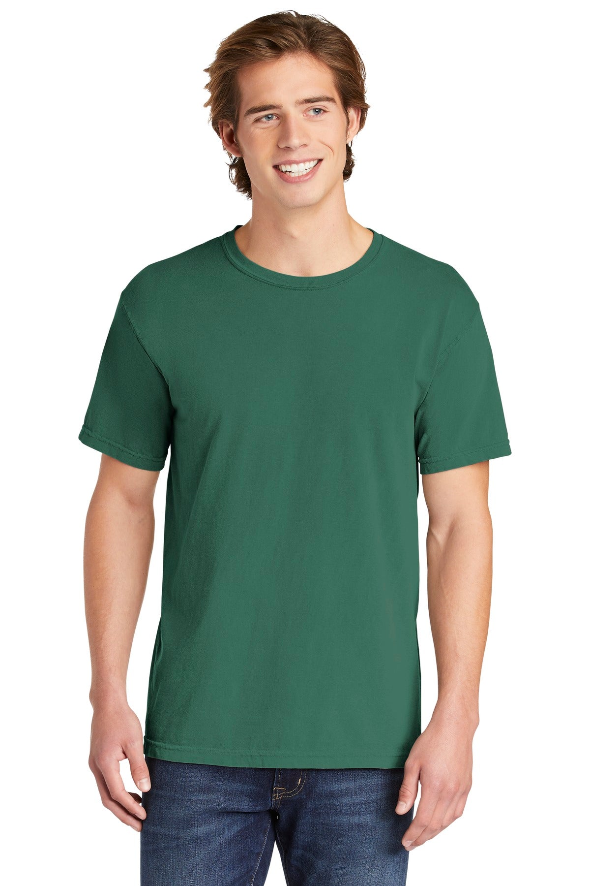 6.1-ounce 100% US ring spun cotton Soft-washed garment-dyed  - Light Green