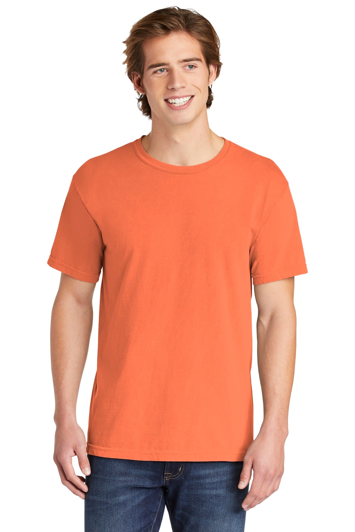 6.1-ounce 100% US ring spun cotton Soft-washed garment-dyed  - Melon