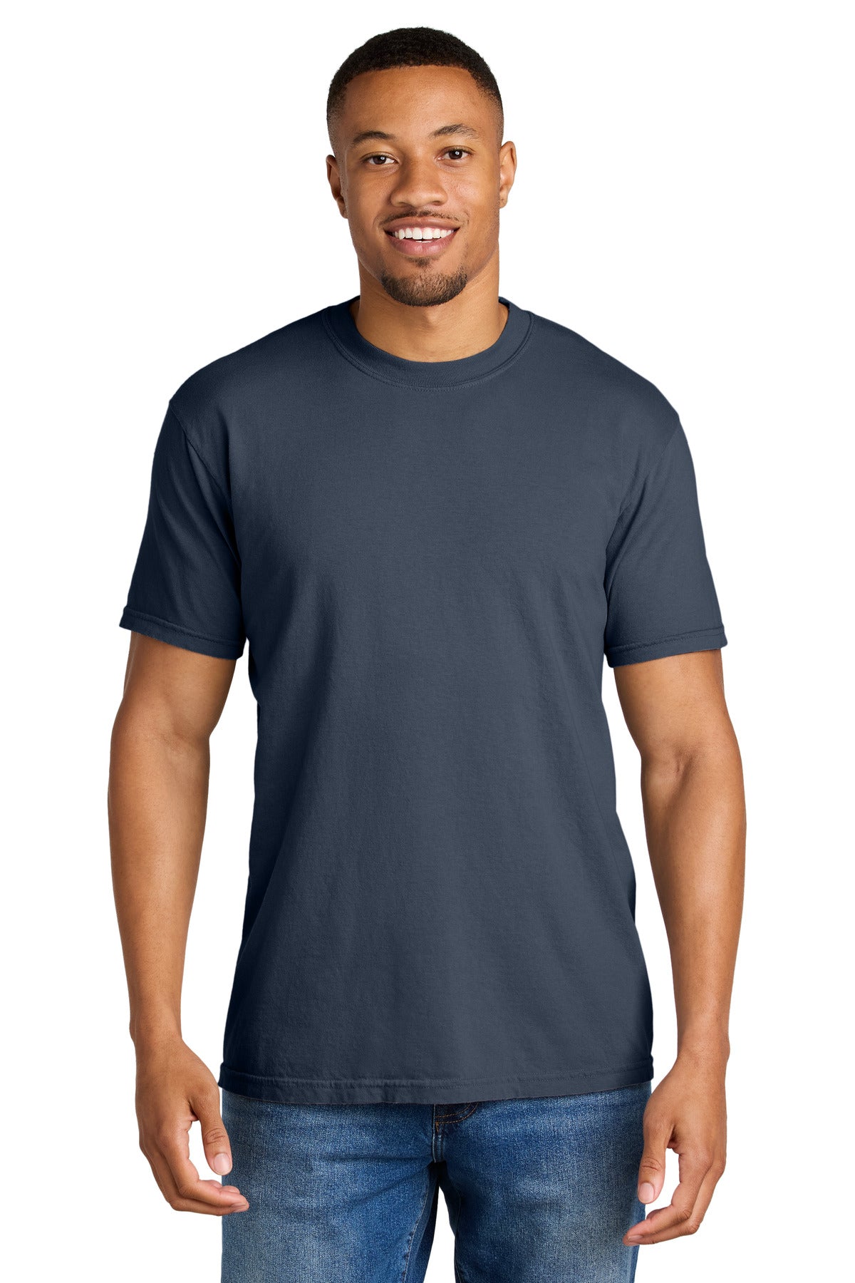 6.1-ounce 100% US ring spun cotton Soft-washed garment-dyed  - Navy