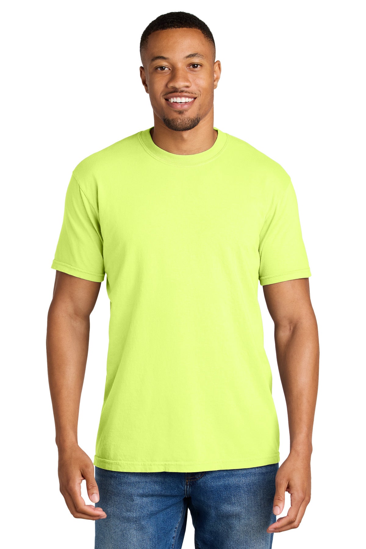 6.1-ounce 100% US ring spun cotton Soft-washed garment-dyed  - Neon Lemon