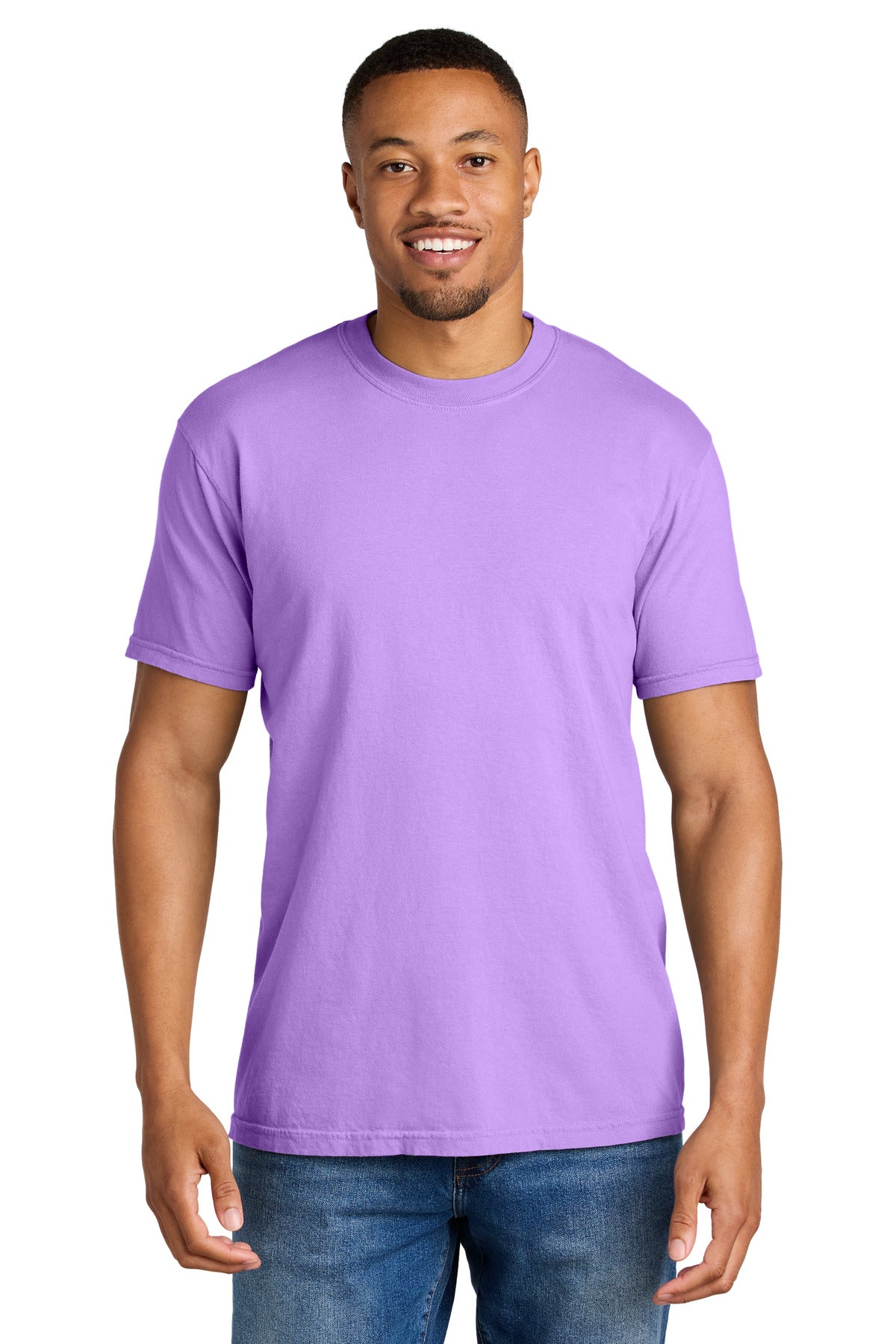6.1-ounce 100% US ring spun cotton Soft-washed garment-dyed  - Neon Violet