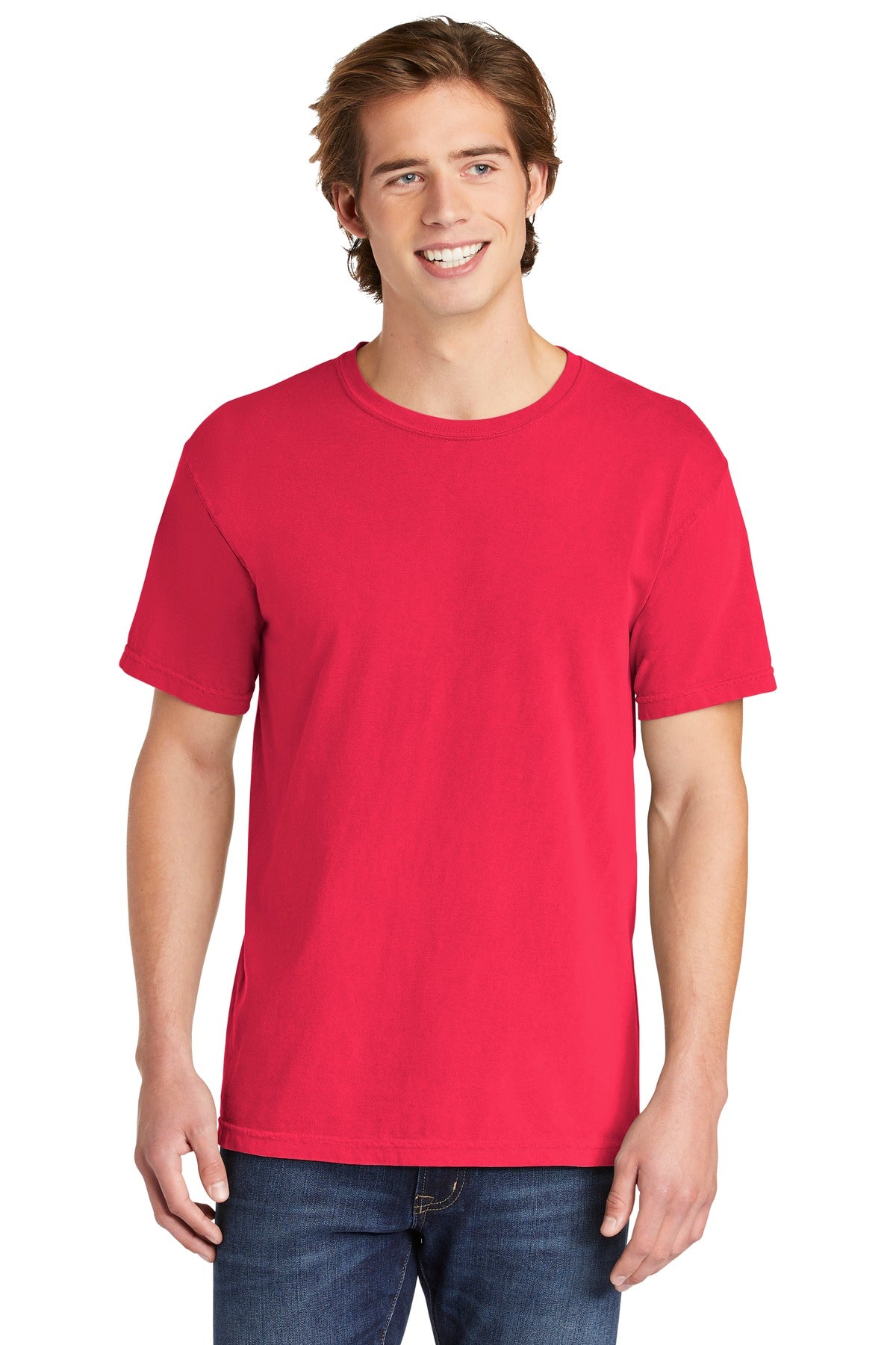 6.1-ounce 100% US ring spun cotton Soft-washed garment-dyed  - Paprika