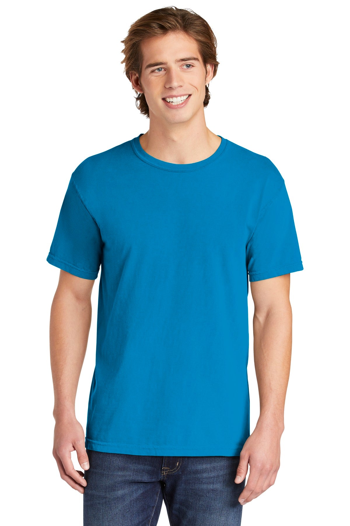 6.1-ounce 100% US ring spun cotton Soft-washed garment-dyed  - Royal Caribe
