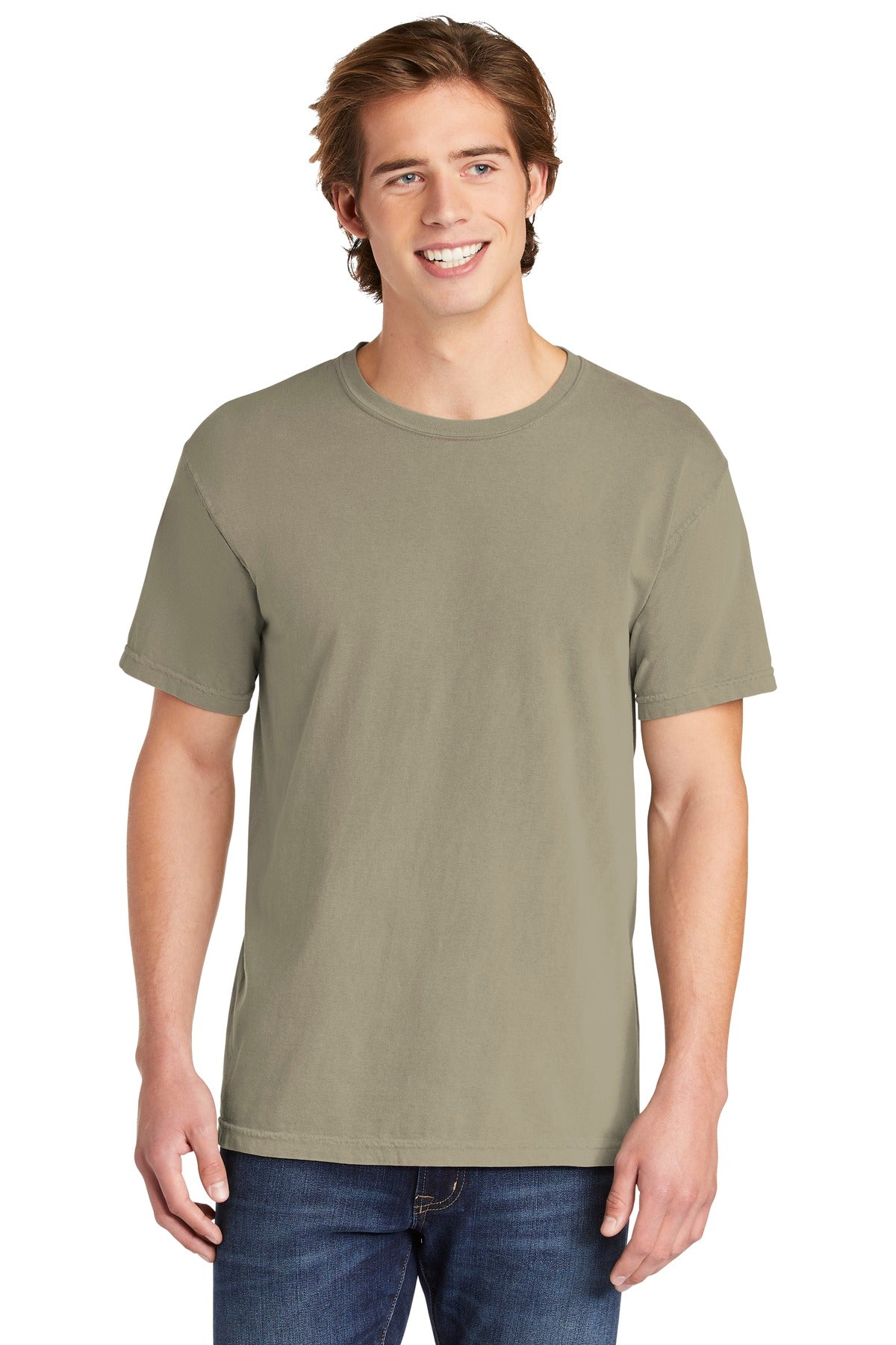 6.1-ounce 100% US ring spun cotton Soft-washed garment-dyed  - Sandstone