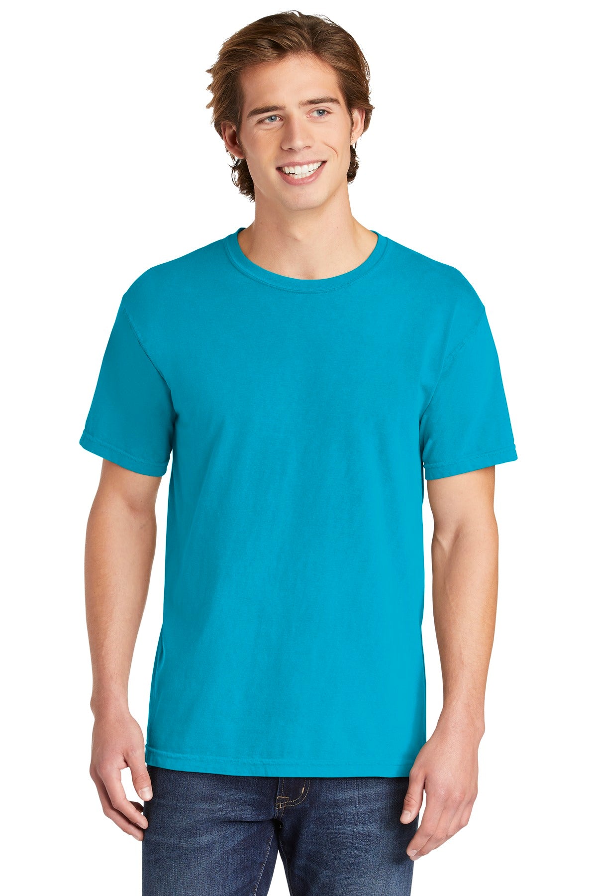 6.1-ounce 100% US ring spun cotton Soft-washed garment-dyed  - Sapphire