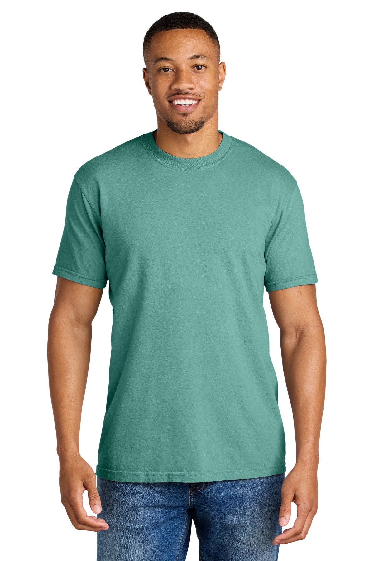 6.1-ounce 100% US ring spun cotton Soft-washed garment-dyed  - Seafoam