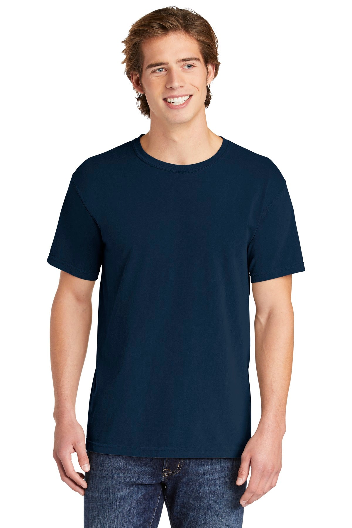 6.1-ounce 100% US ring spun cotton Soft-washed garment-dyed  - True Navy