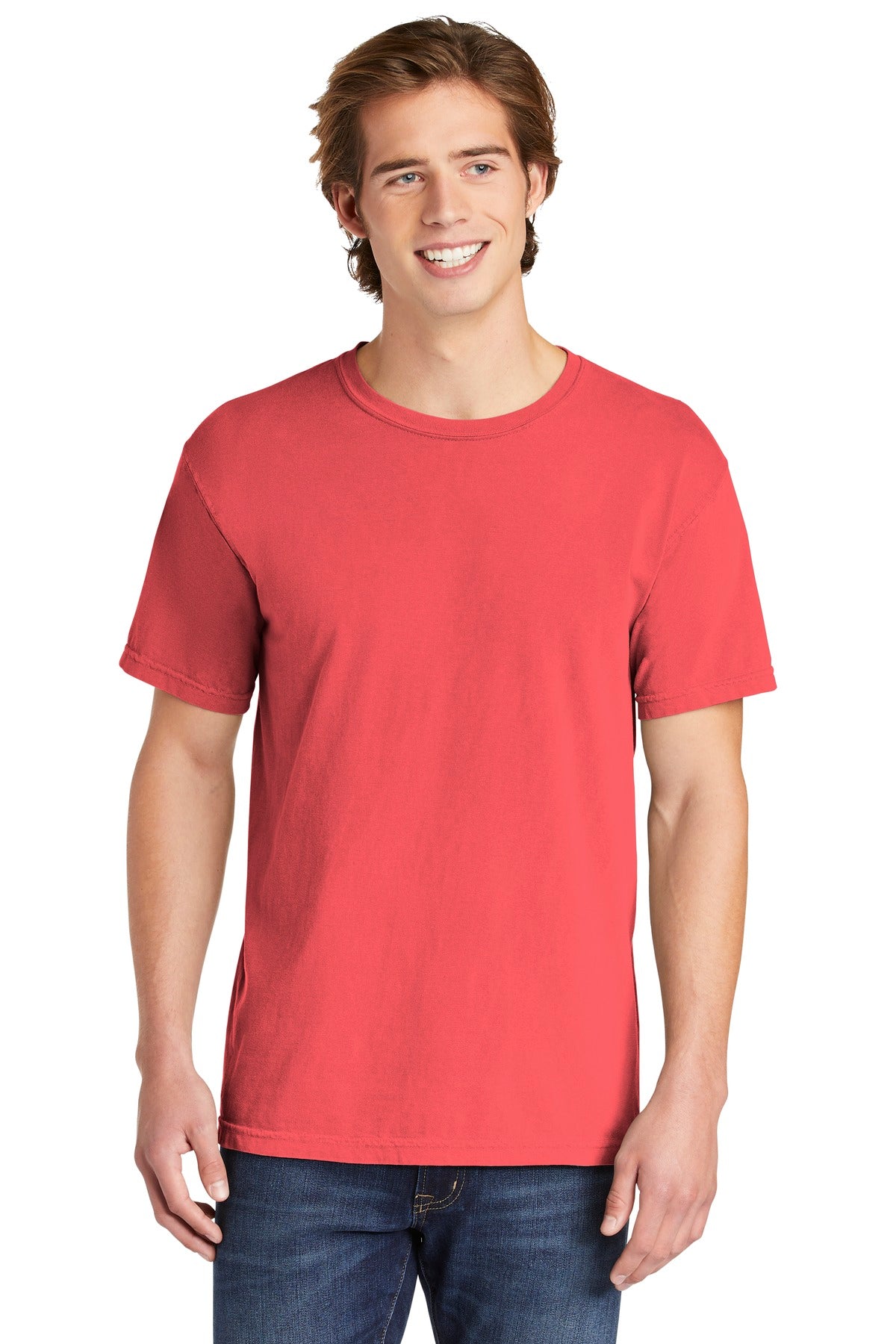 6.1-ounce 100% US ring spun cotton Soft-washed garment-dyed  - Watermelon