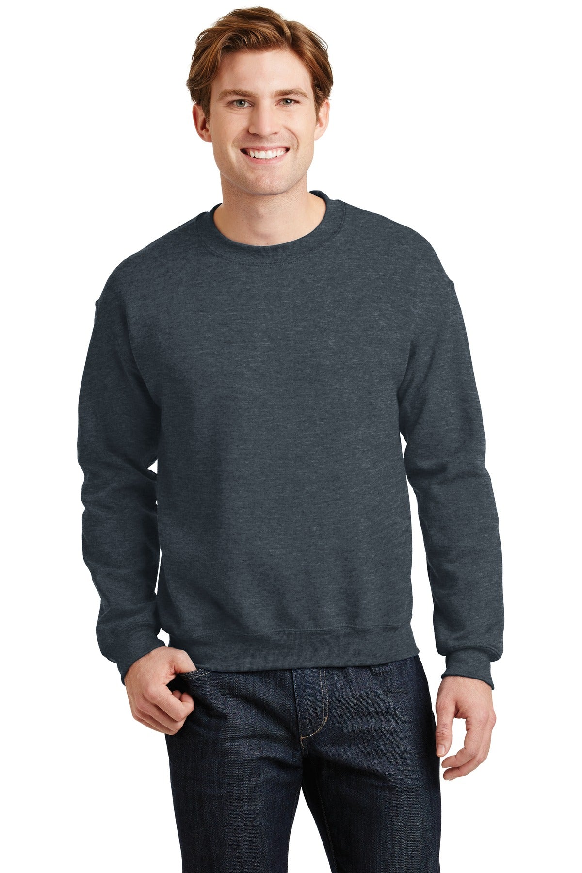 8-ounce 50/50 cotton/poly 60/40 cotton/poly (Heather Sports) - Dark Heather
