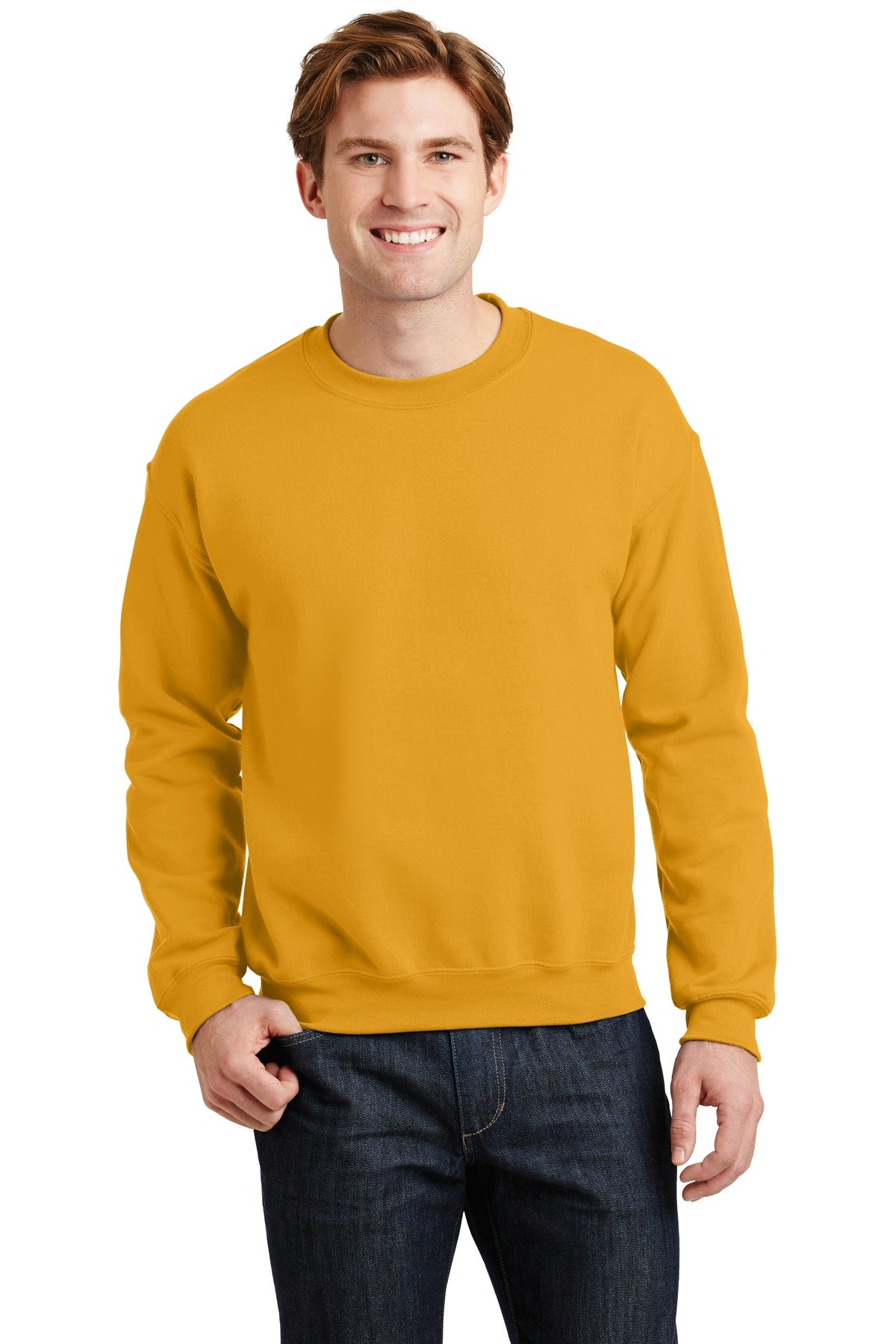 8-ounce 50/50 cotton/poly 60/40 cotton/poly (Heather Sports) - Gold
