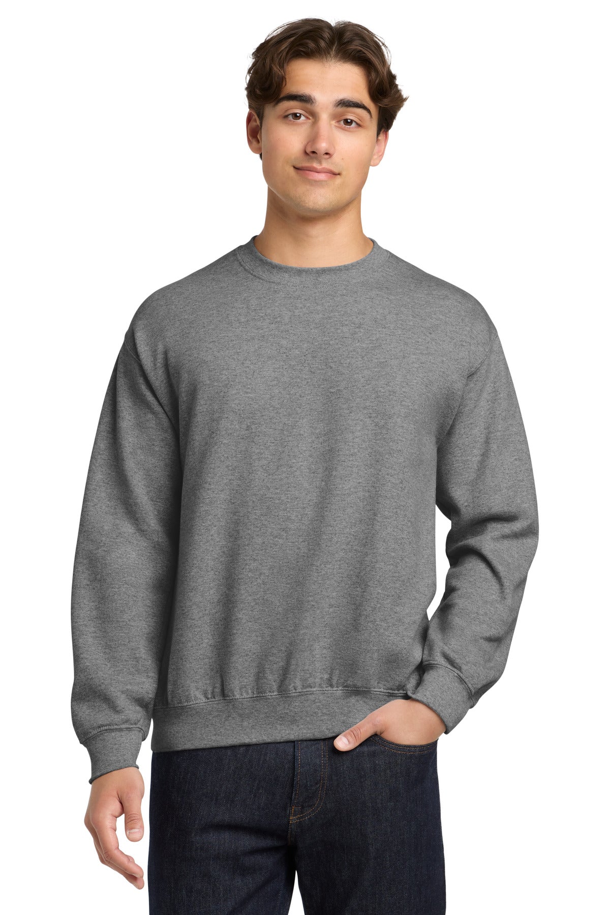 8-ounce 50/50 cotton/poly 60/40 cotton/poly (Heather Sports) - Graphite Heather