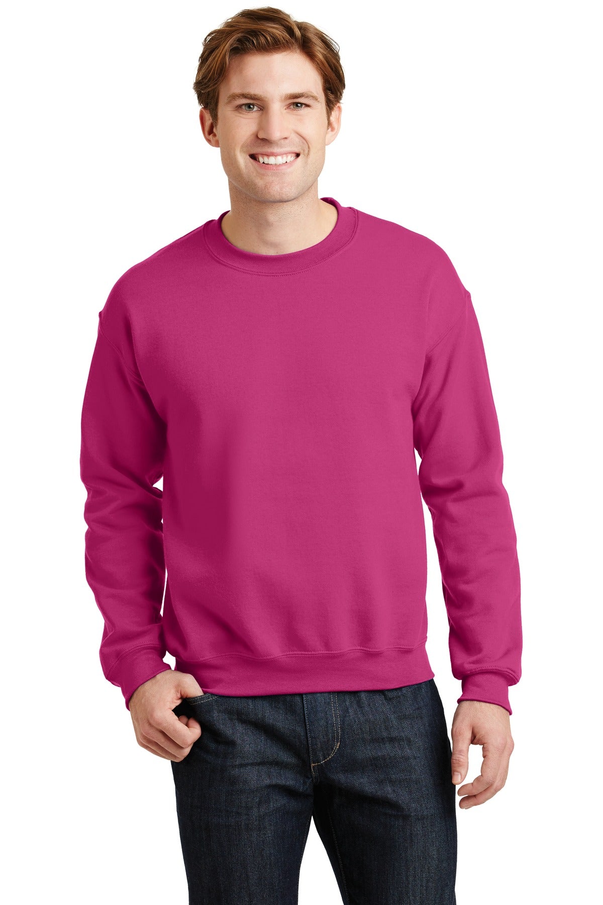 8-ounce 50/50 cotton/poly 60/40 cotton/poly (Heather Sports) - Heliconia