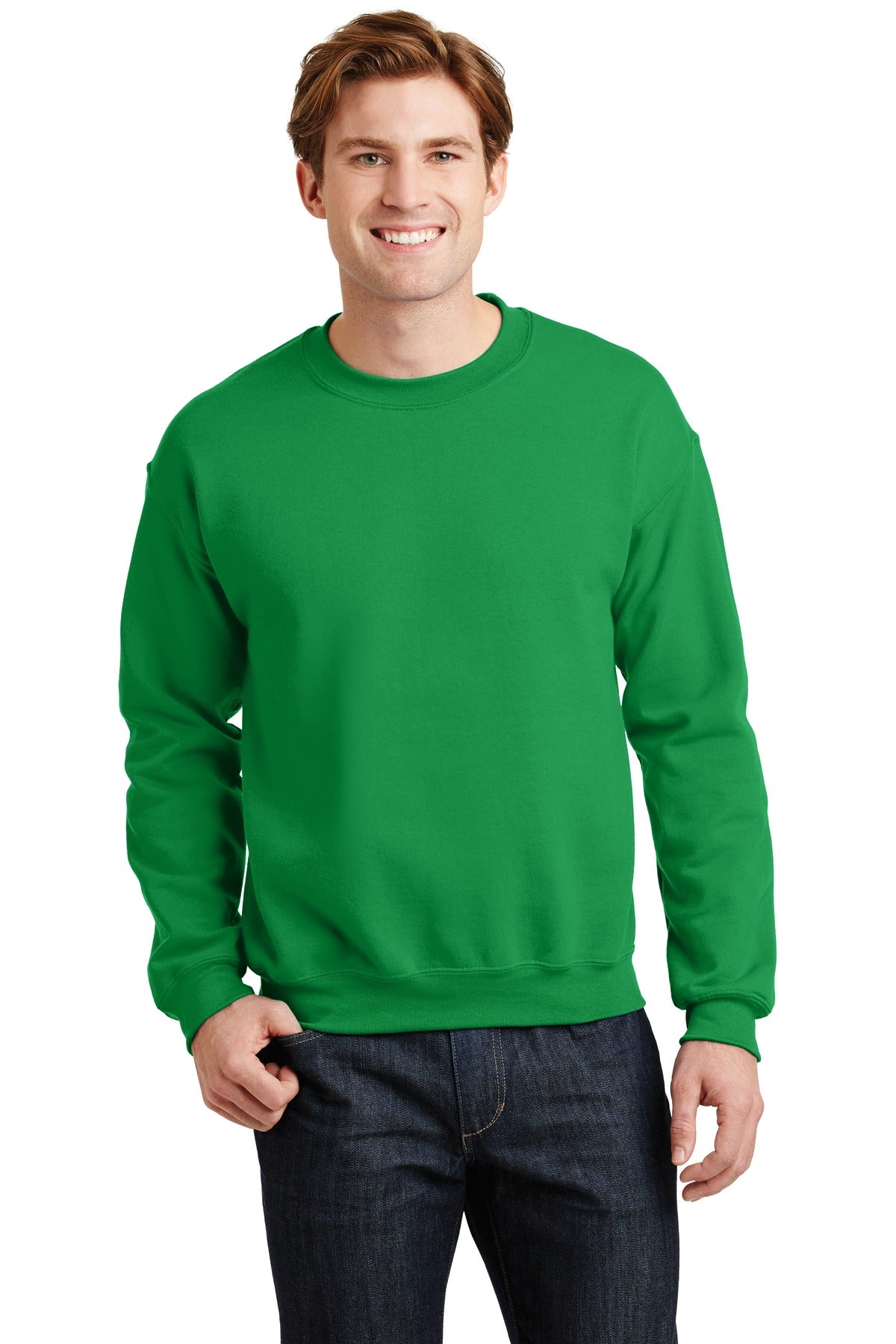 8-ounce 50/50 cotton/poly 60/40 cotton/poly (Heather Sports) - Irish Green