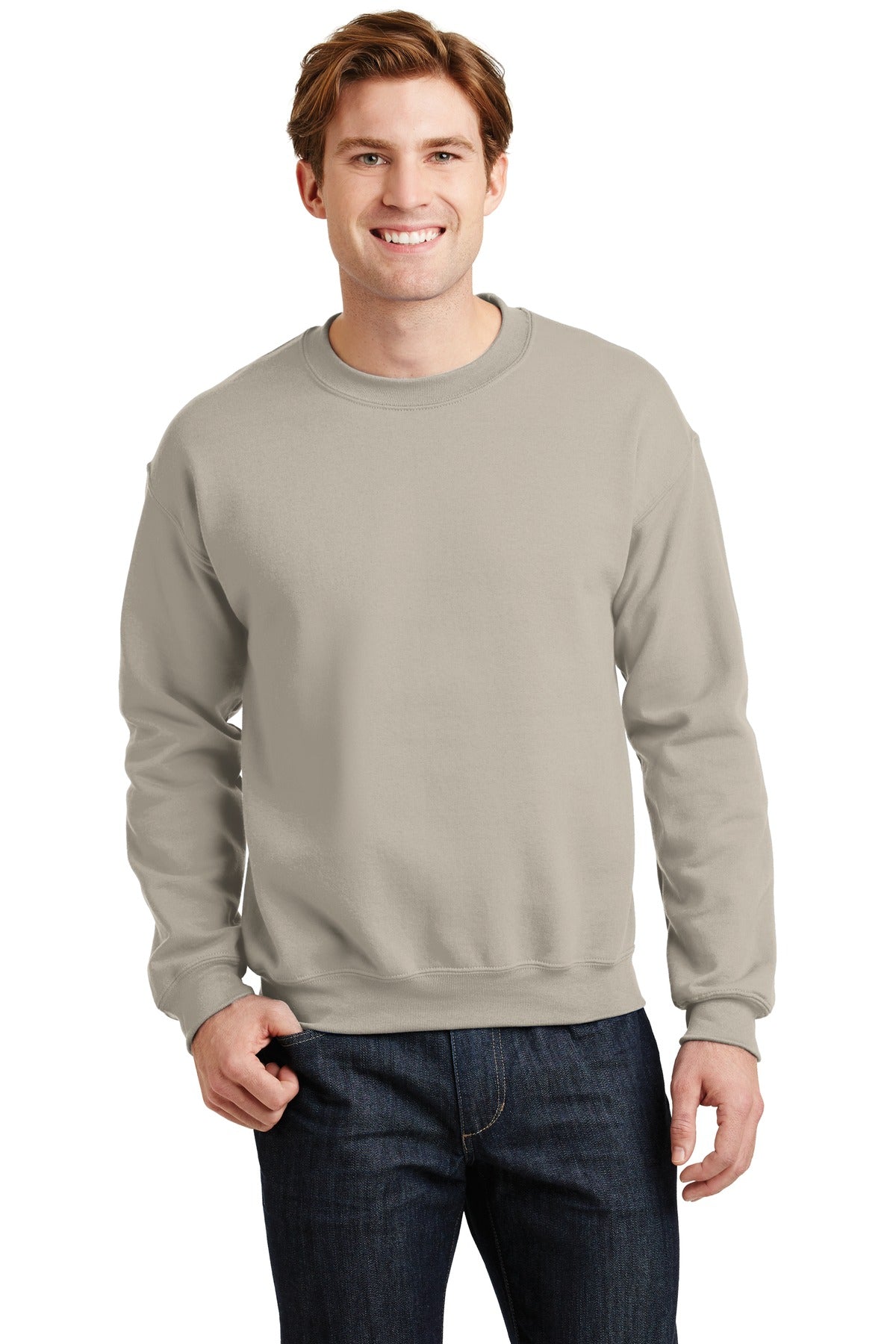 8-ounce 50/50 cotton/poly 60/40 cotton/poly (Heather Sports) - Sand