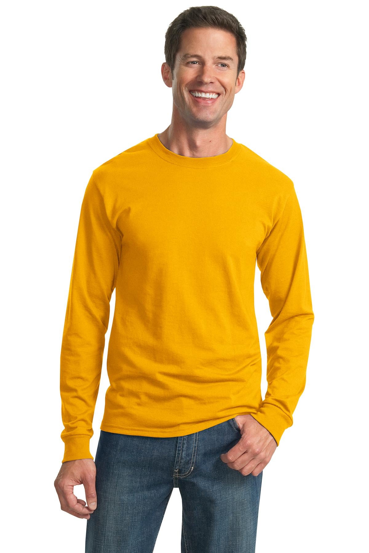 5.4-ounce 50/50 cotton/poly jersey 47/53 cotton/poly (Oxford - Gold