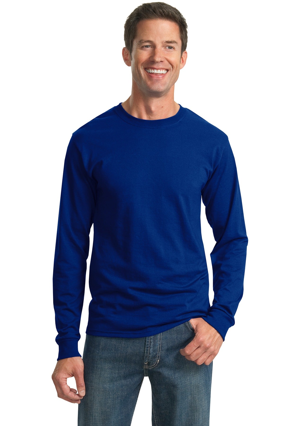 5.4-ounce 50/50 cotton/poly jersey 47/53 cotton/poly (Oxford - Royal
