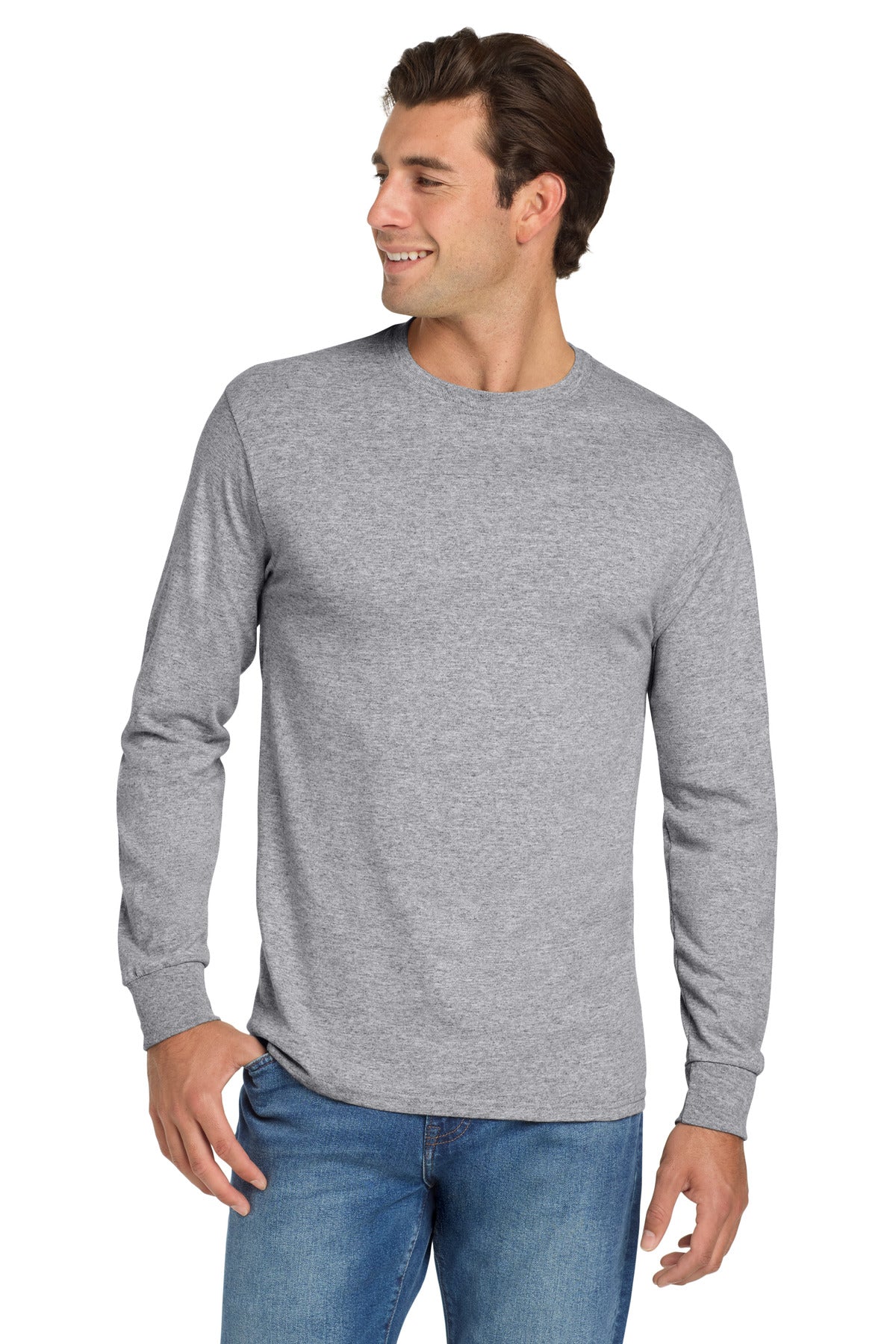 5.4-ounce 50/50 cotton/poly jersey 47/53 cotton/poly (Oxford - Athletic Heather