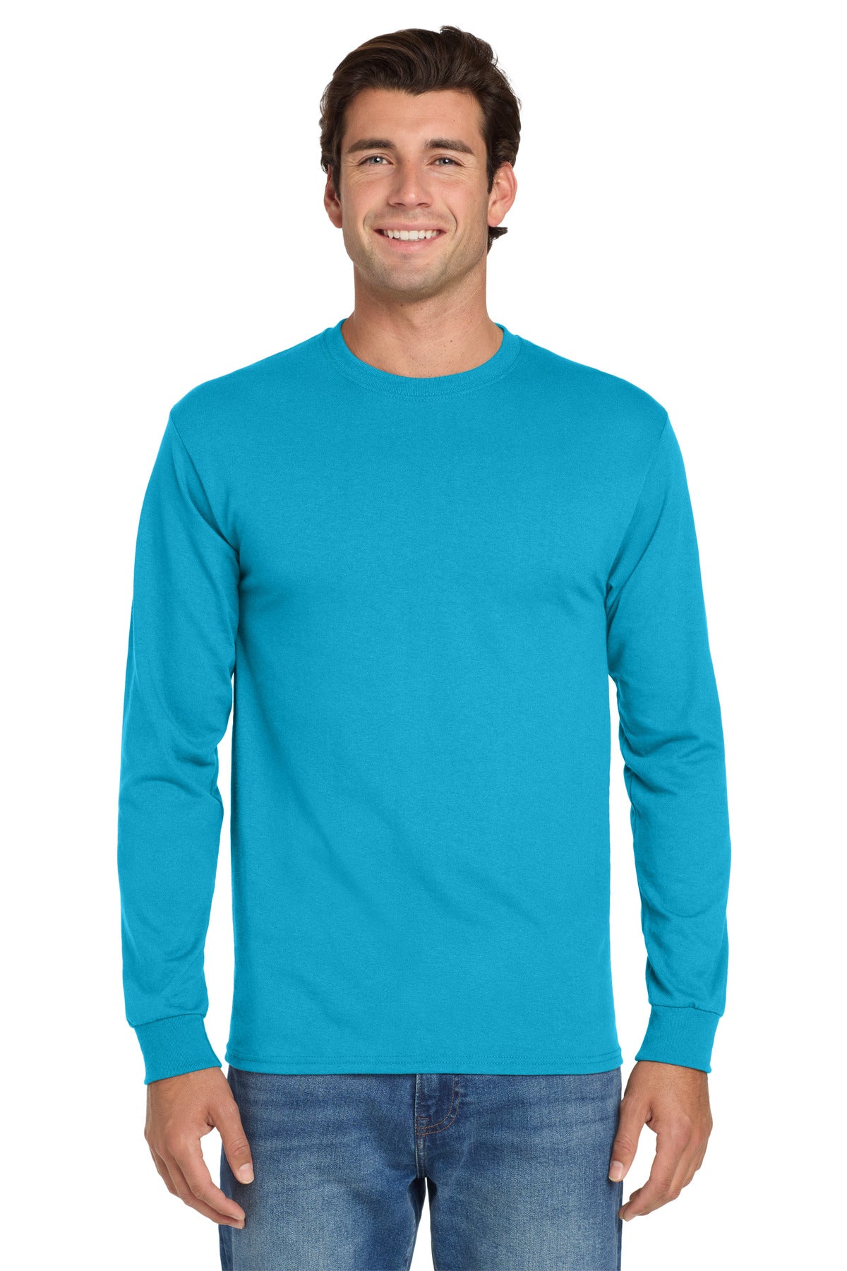 5.4-ounce 50/50 cotton/poly jersey 47/53 cotton/poly (Oxford - California Blue