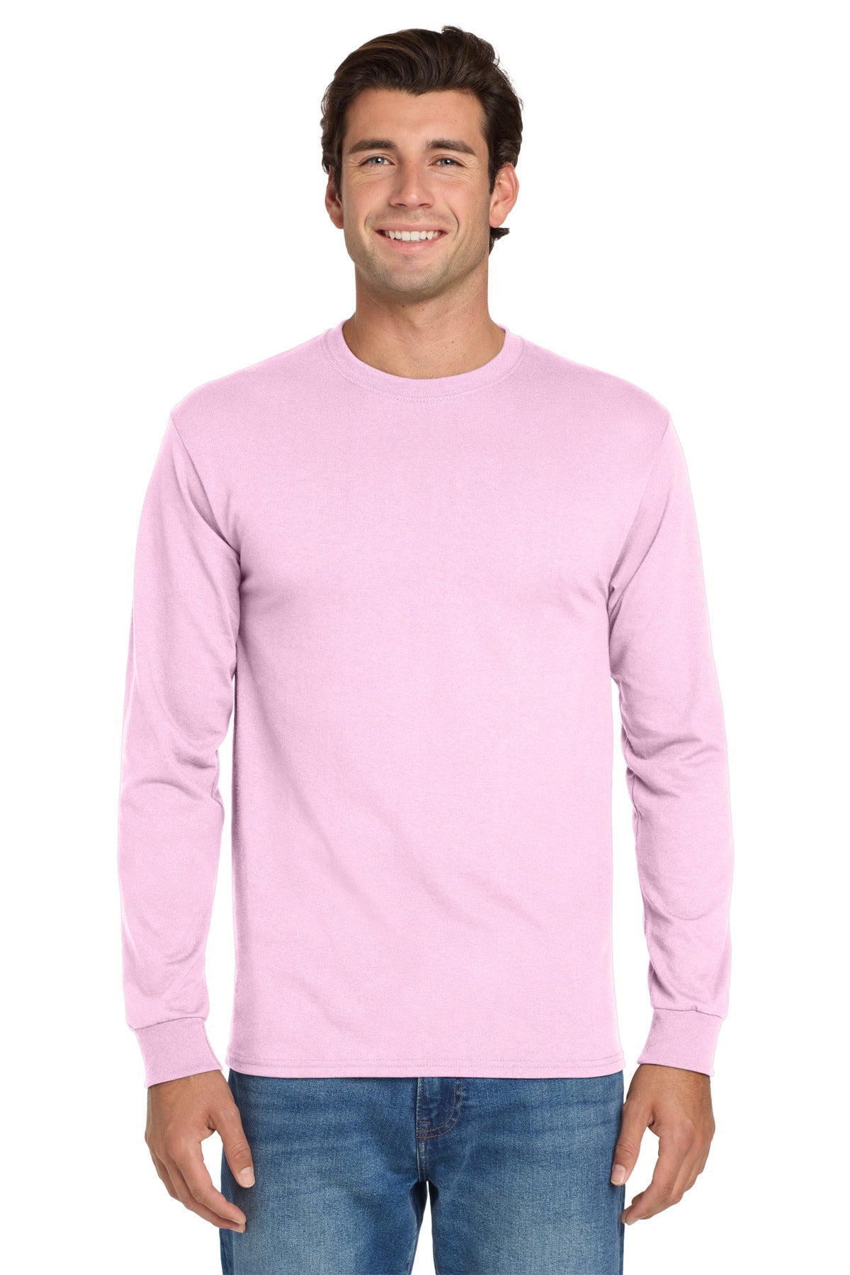 5.4-ounce 50/50 cotton/poly jersey 47/53 cotton/poly (Oxford - Classic Pink