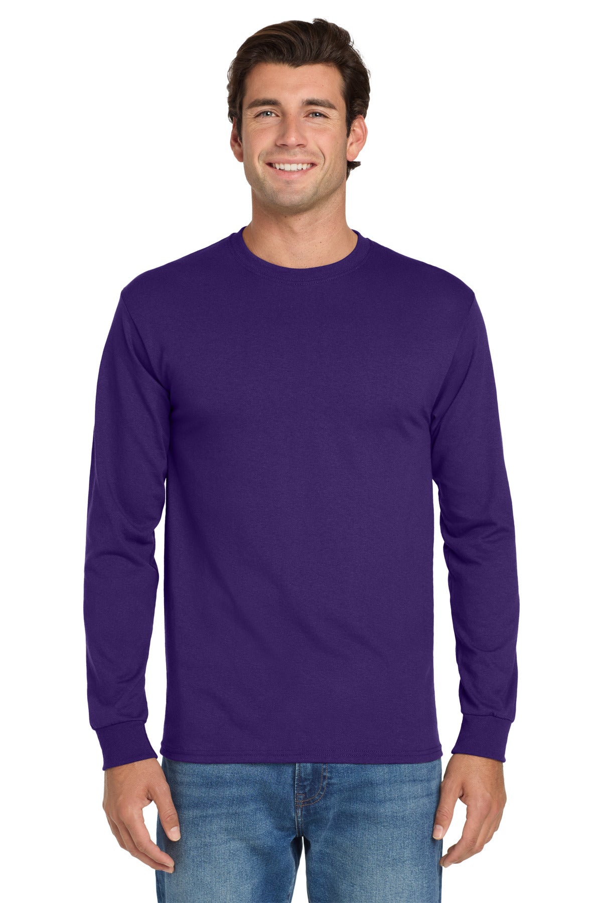 5.4-ounce 50/50 cotton/poly jersey 47/53 cotton/poly (Oxford - Deep Purple