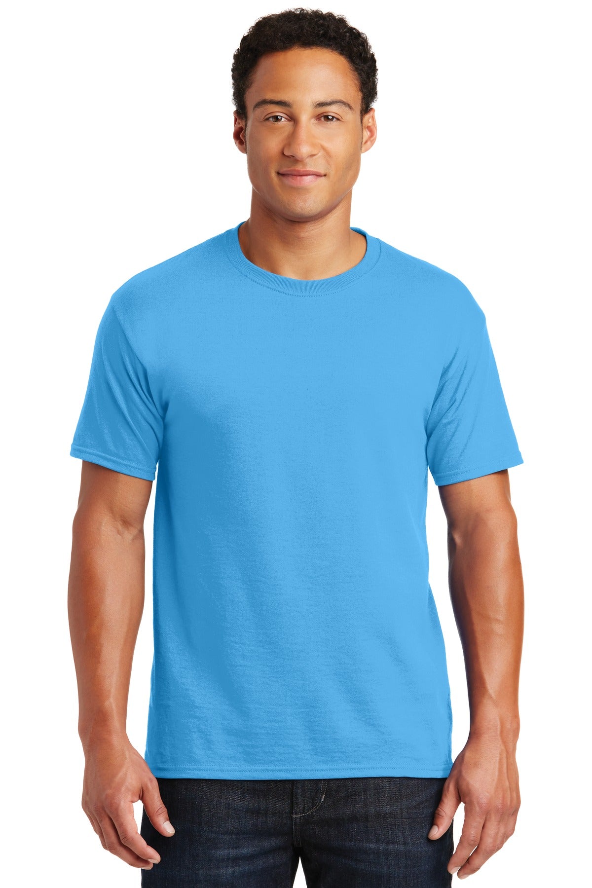 5.4-ounce 50/50 cotton/poly 47/53 cotton/poly (Oxford)Advanc - Aquatic Blue