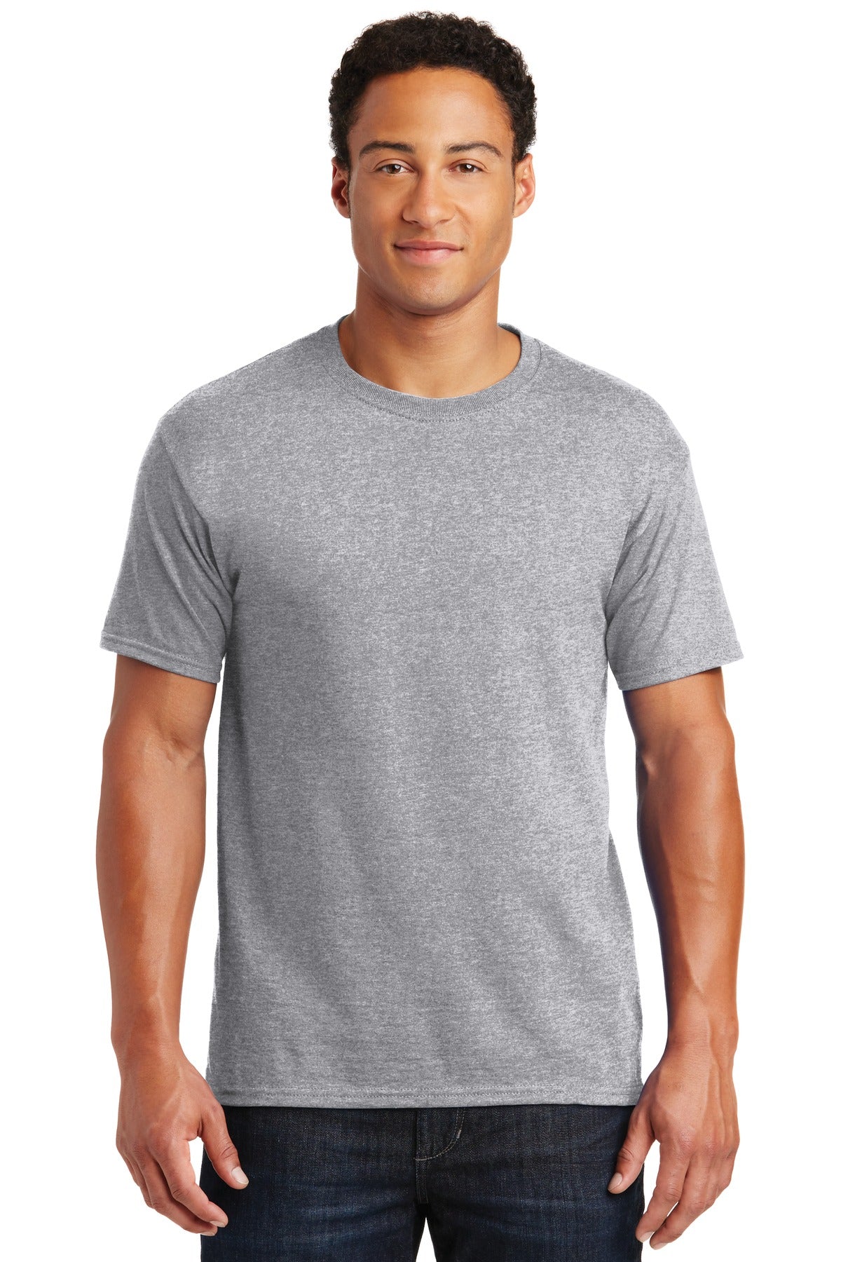 5.4-ounce 50/50 cotton/poly 47/53 cotton/poly (Oxford)Advanc - Athletic Heather