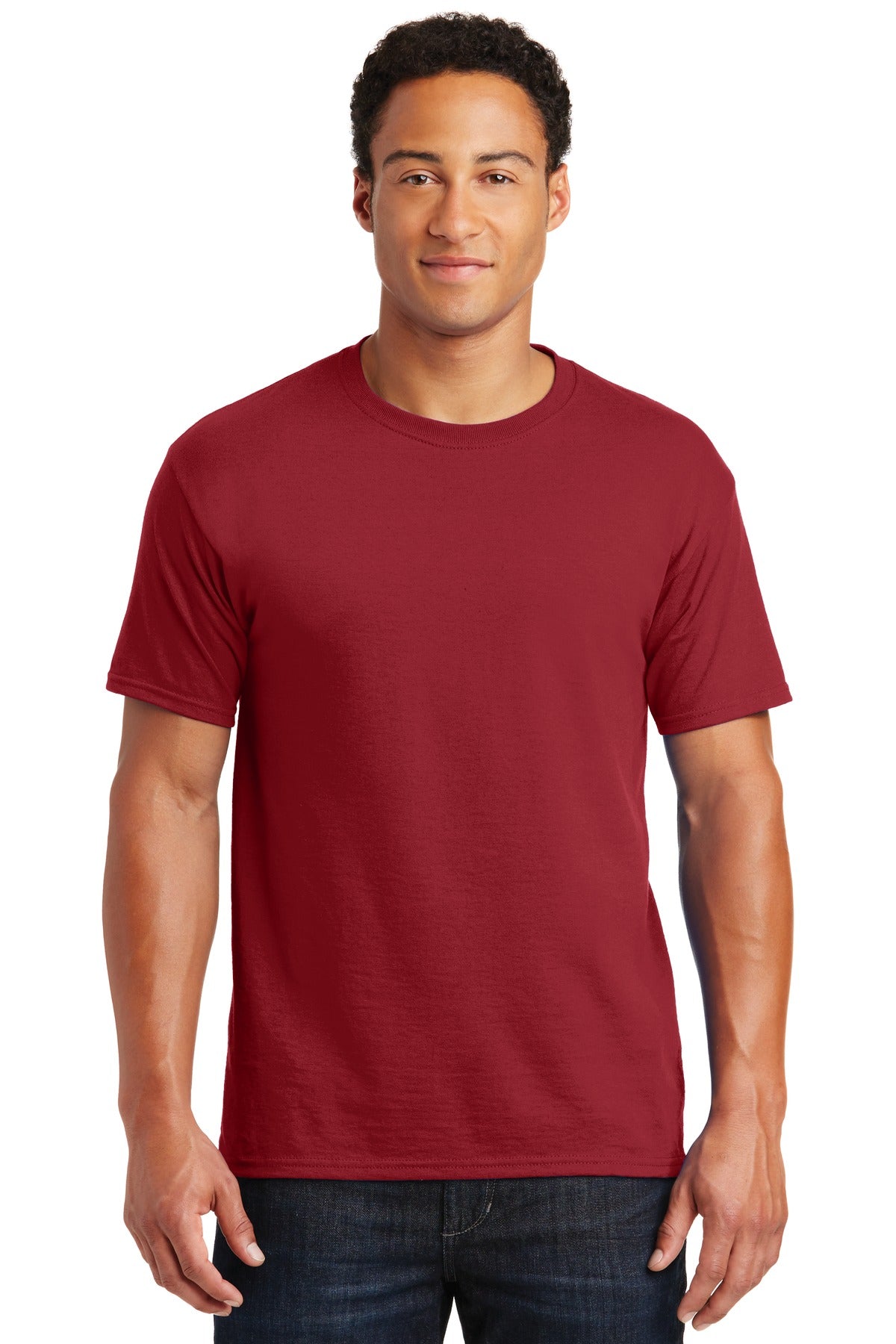 5.4-ounce 50/50 cotton/poly 47/53 cotton/poly (Oxford)Advanc - Crimson