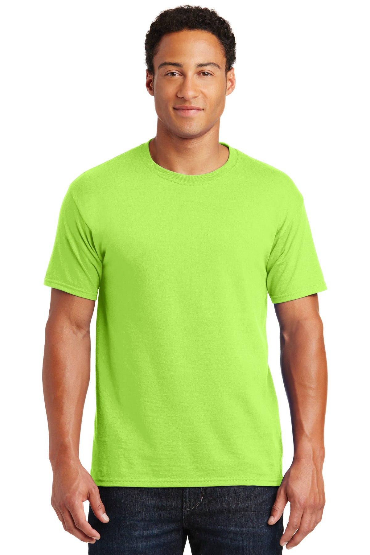 5.4-ounce 50/50 cotton/poly 47/53 cotton/poly (Oxford)Advanc - Neon Green