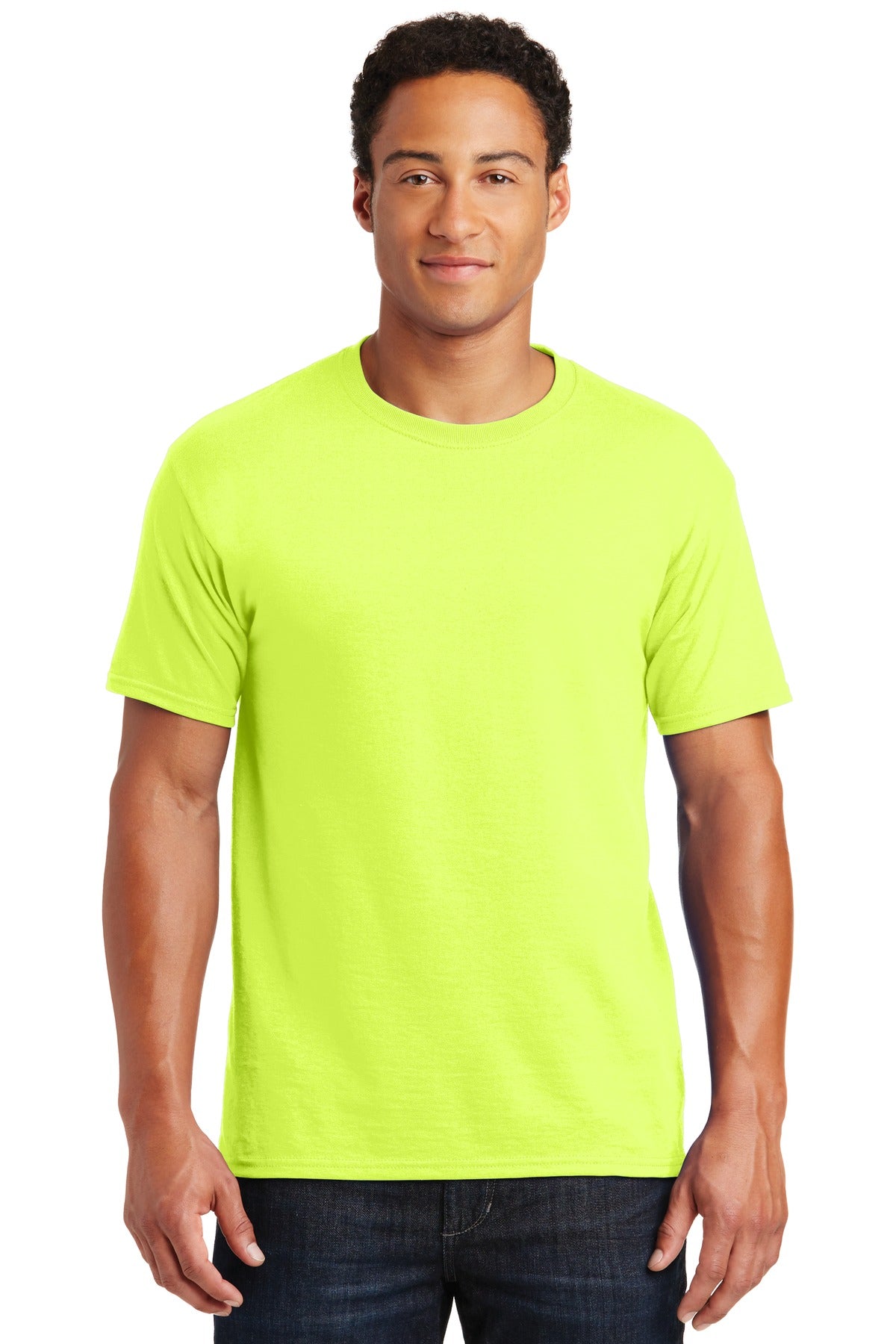 5.4-ounce 50/50 cotton/poly 47/53 cotton/poly (Oxford)Advanc - Safety Green