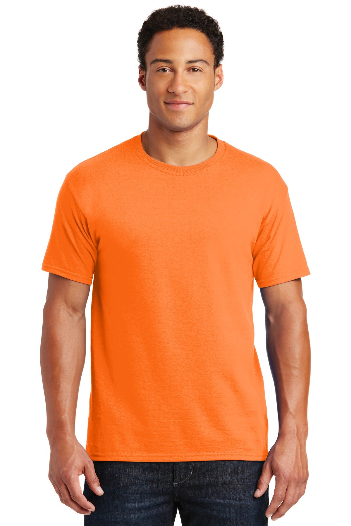 5.4-ounce 50/50 cotton/poly 47/53 cotton/poly (Oxford)Advanc - Safety Orange