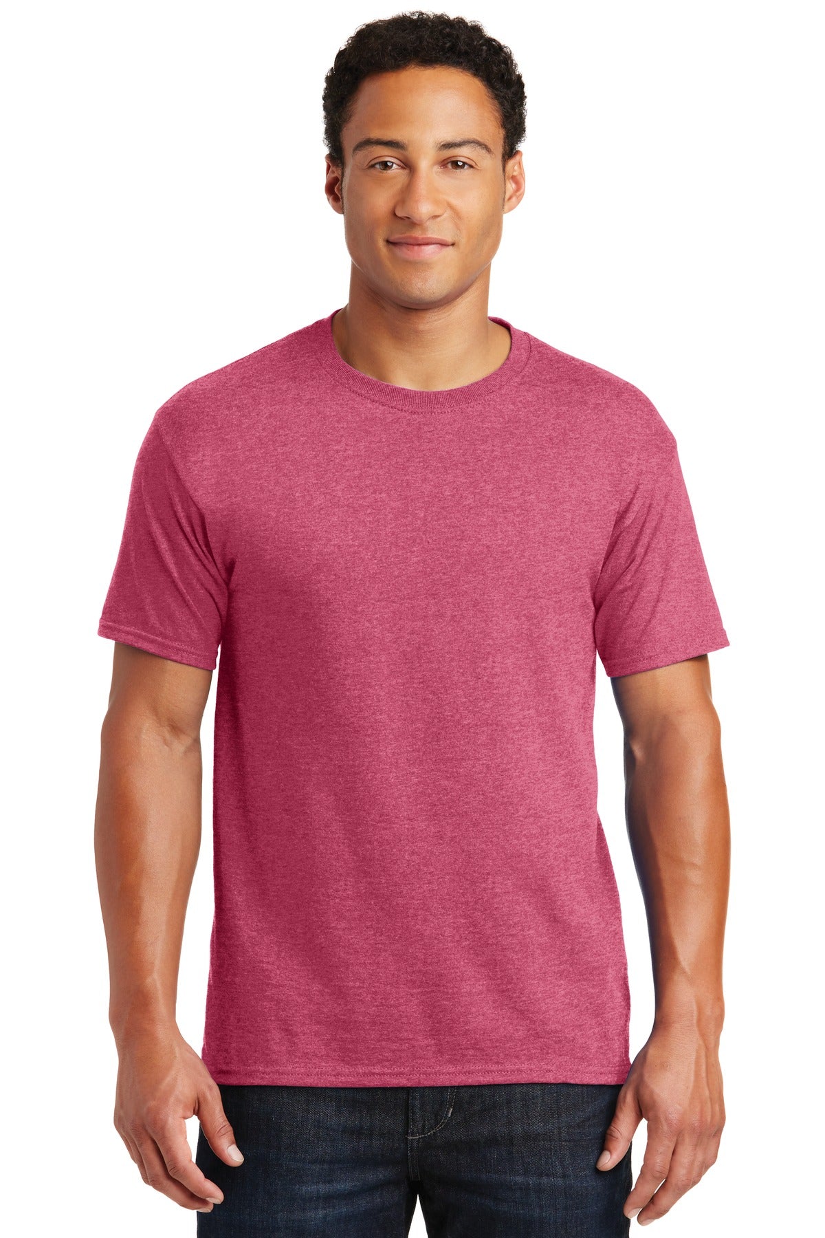 5.4-ounce 50/50 cotton/poly 47/53 cotton/poly (Oxford)Advanc - Vintage Heather Red