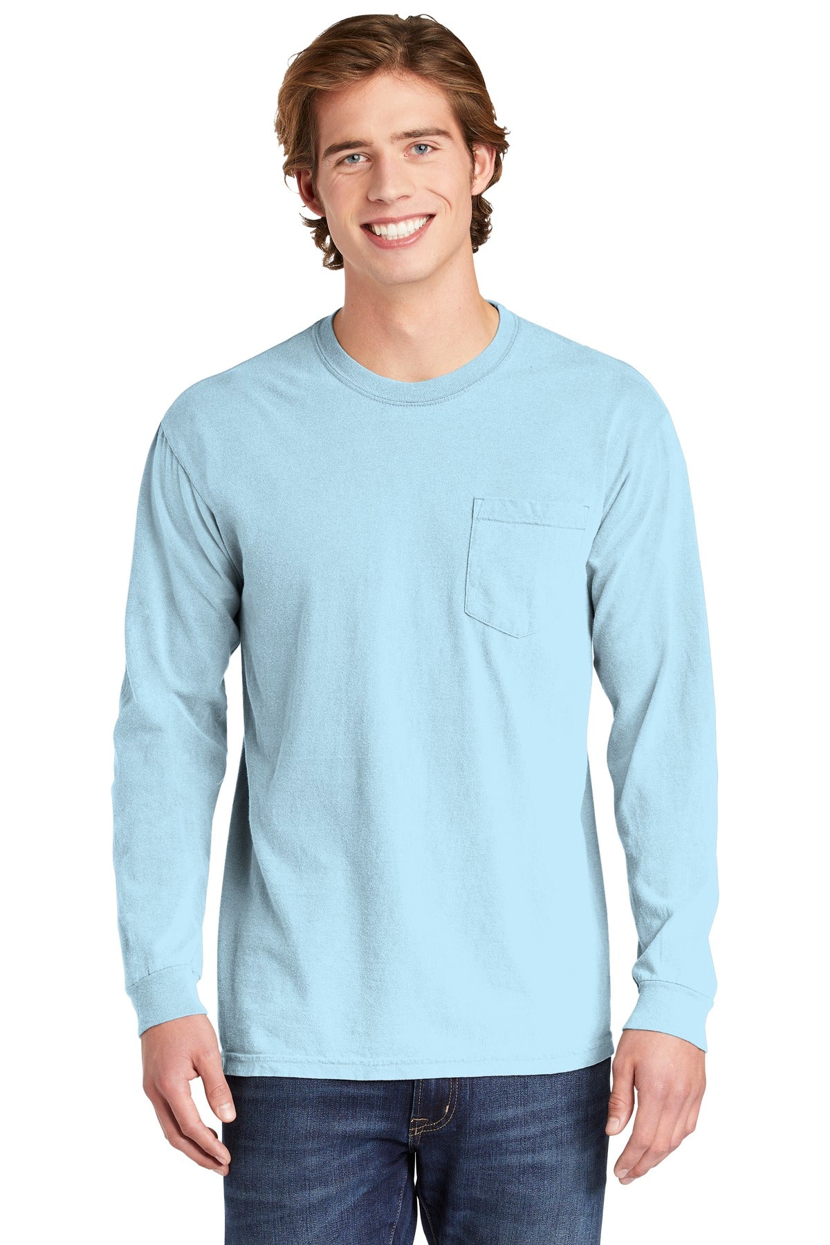 6.1-ounce 100% ring spun cotton Soft-washed garment-dyed fab - Chambray