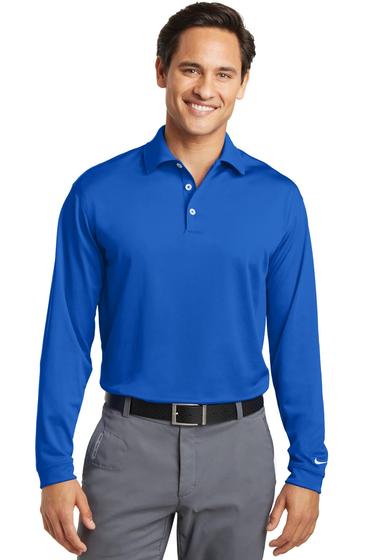 Long sleeves elevate this polo to another level of sophistic - Blue Sapphire