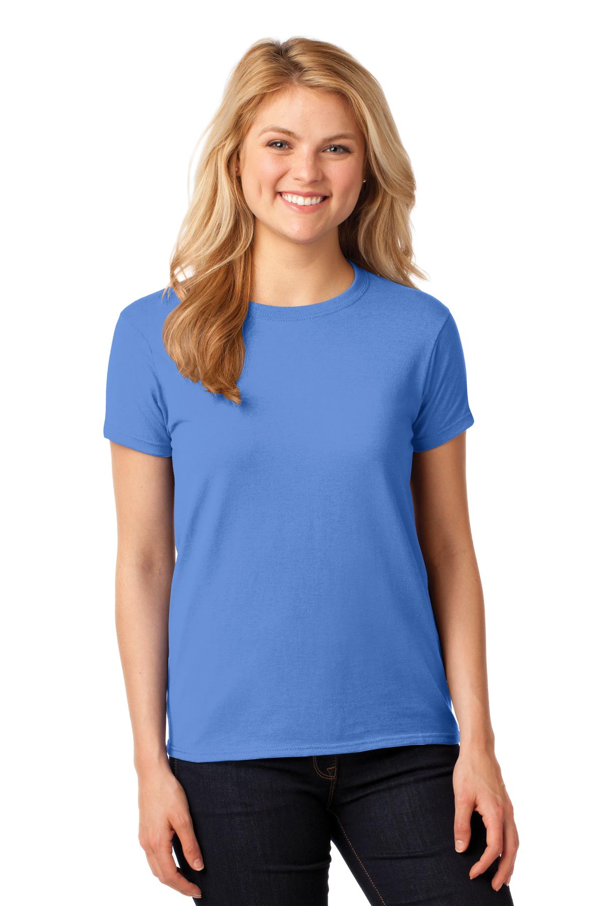 5.3-ounce 100% cotton Non-topstitched classic width rib coll - Carolina Blue