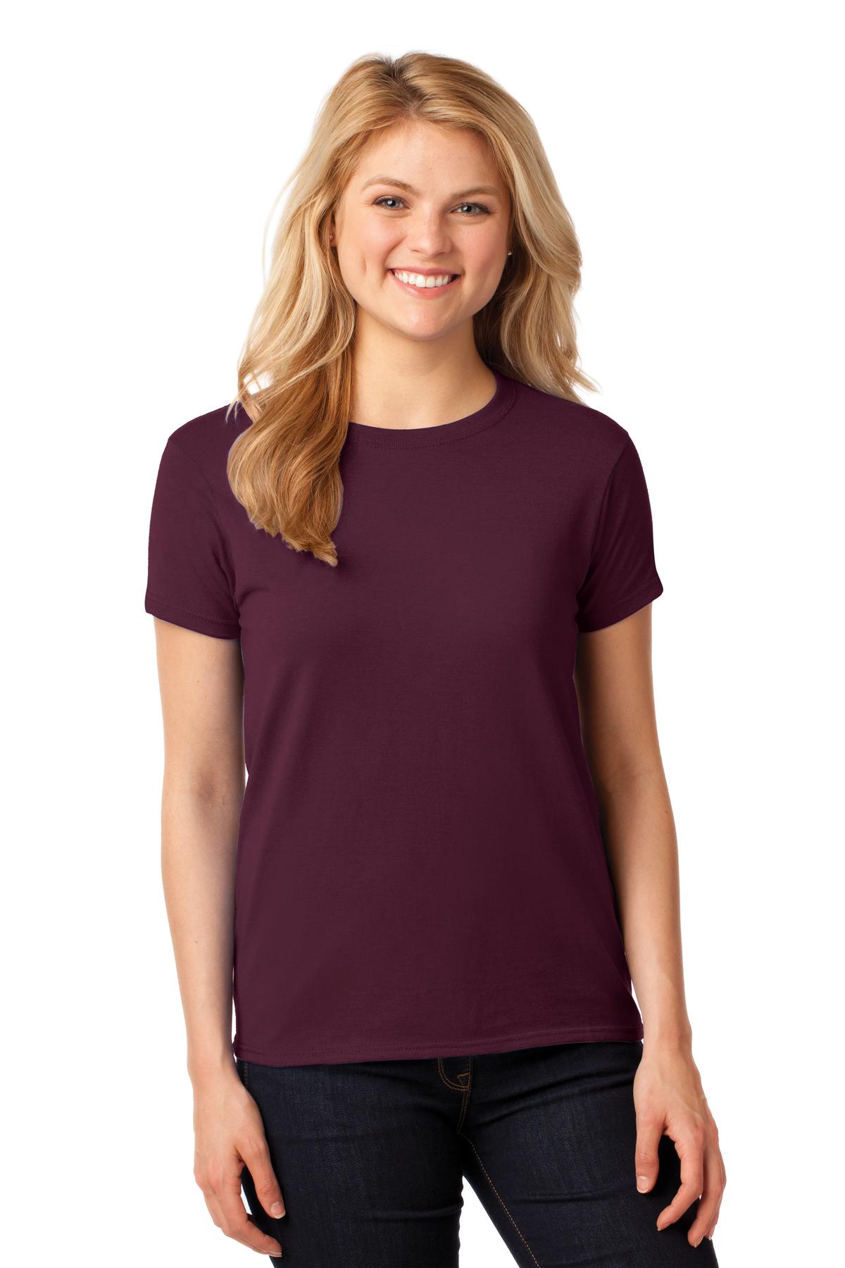 5.3-ounce 100% cotton Non-topstitched classic width rib coll - Maroon