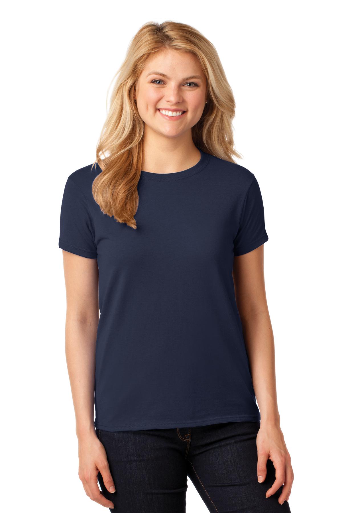 5.3-ounce 100% cotton Non-topstitched classic width rib coll - Navy