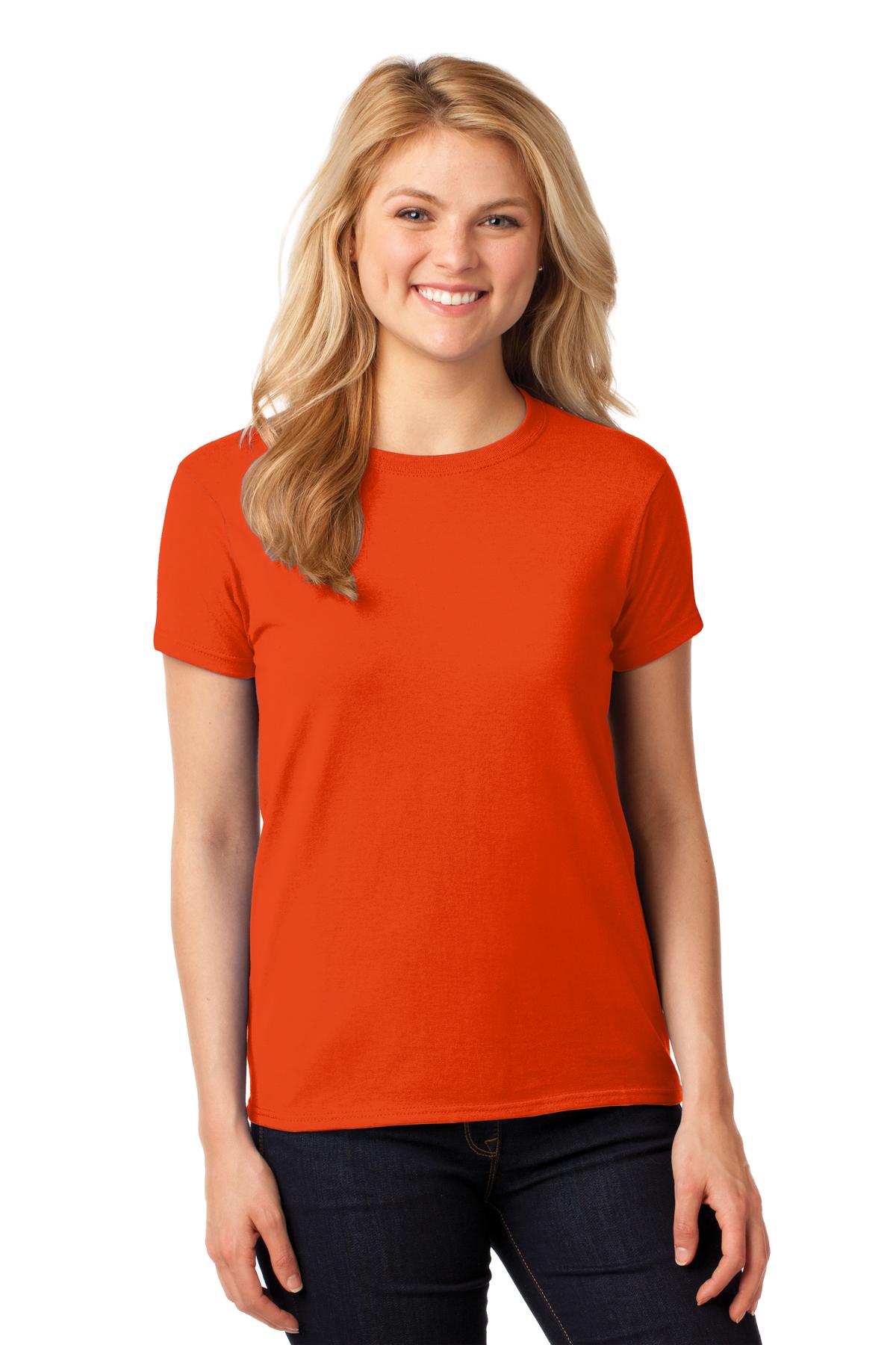 5.3-ounce 100% cotton Non-topstitched classic width rib coll - Orange