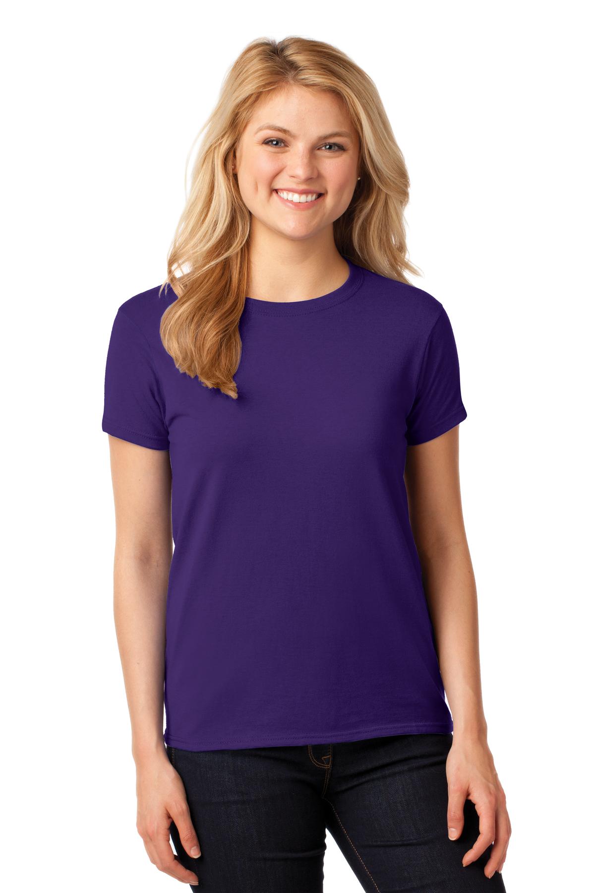 5.3-ounce 100% cotton Non-topstitched classic width rib coll - Purple