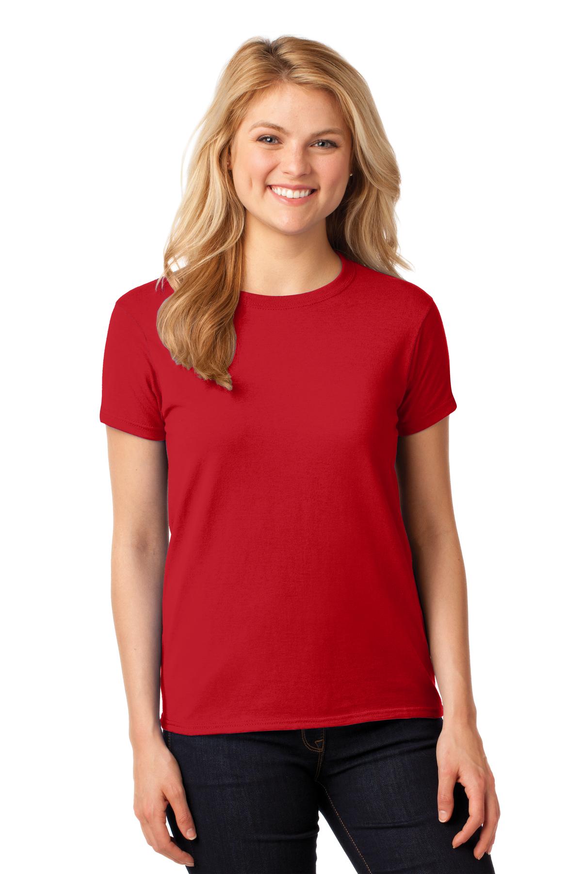 5.3-ounce 100% cotton Non-topstitched classic width rib coll - Red