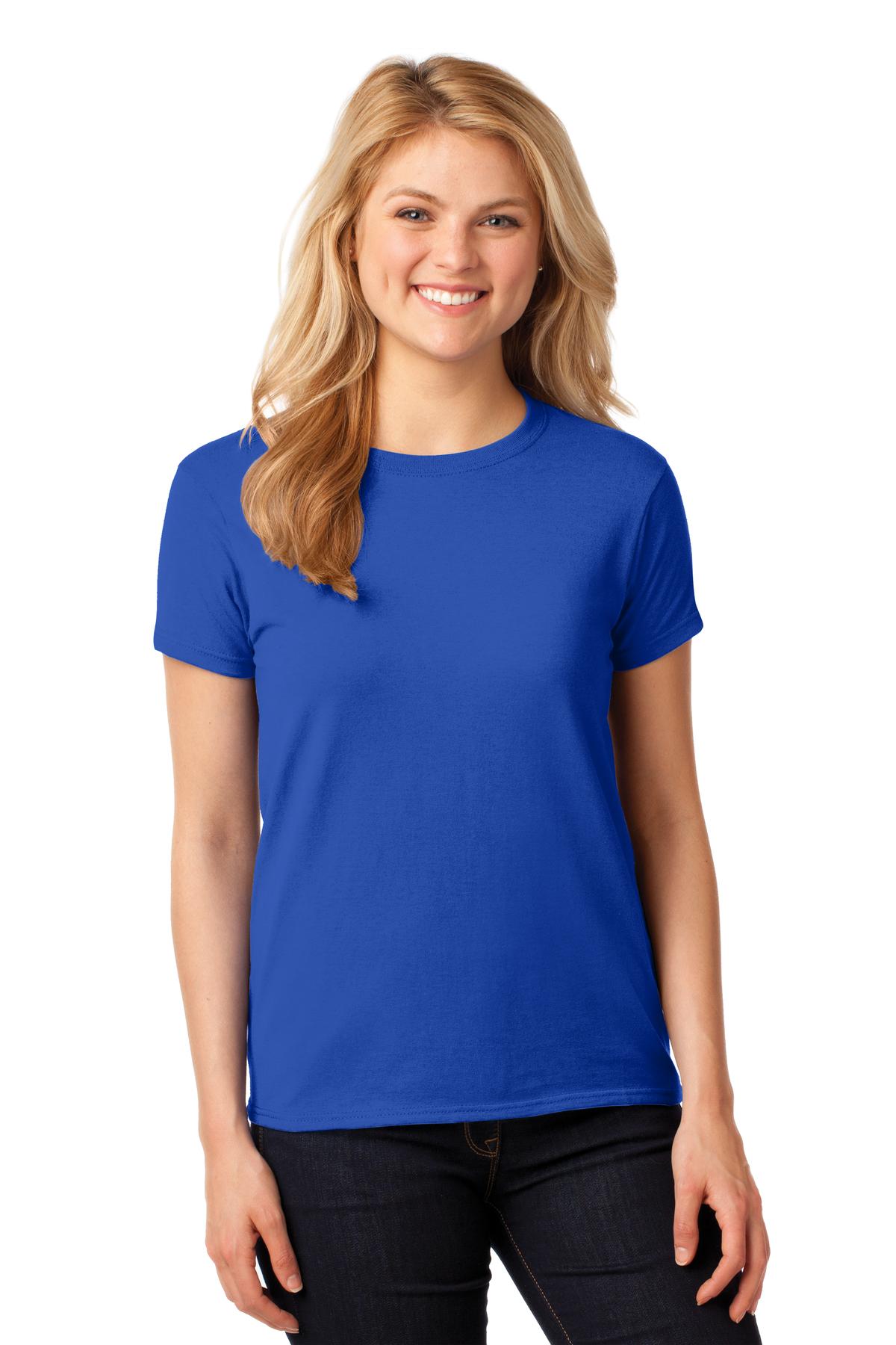 5.3-ounce 100% cotton Non-topstitched classic width rib coll - Royal