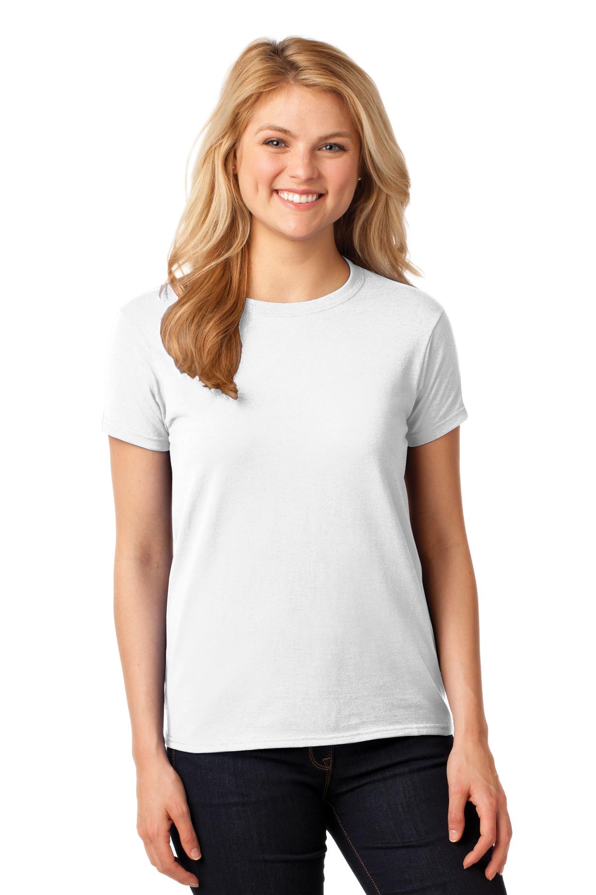 5.3-ounce 100% cotton Non-topstitched classic width rib coll - White