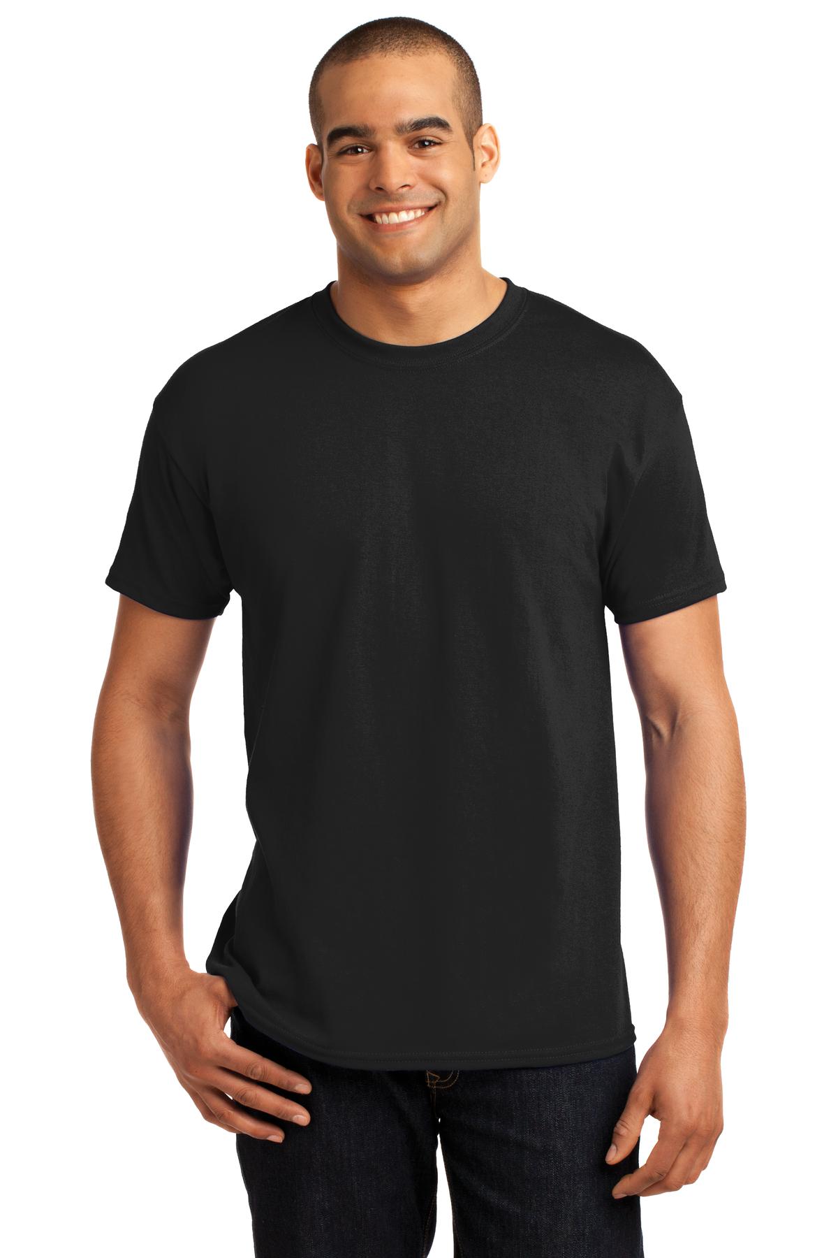5.2-ounce 50/50 cotton/polyMade with 100% US-grown cottonPol - Black