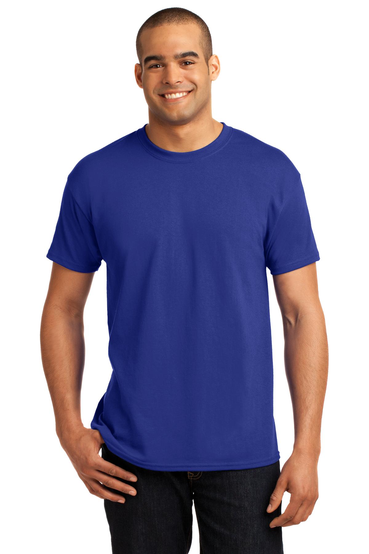 5.2-ounce 50/50 cotton/polyMade with 100% US-grown cottonPol - Deep Royal