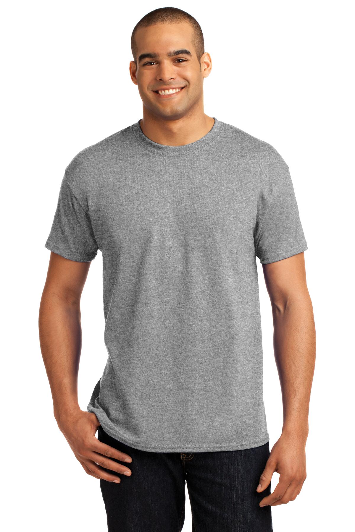 5.2-ounce 50/50 cotton/polyMade with 100% US-grown cottonPol - Light Steel