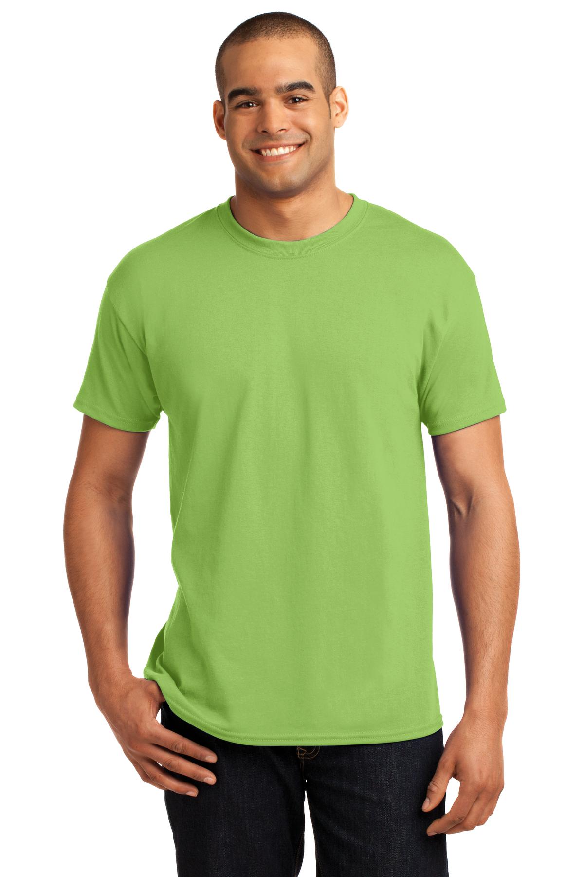 5.2-ounce 50/50 cotton/polyMade with 100% US-grown cottonPol - Lime