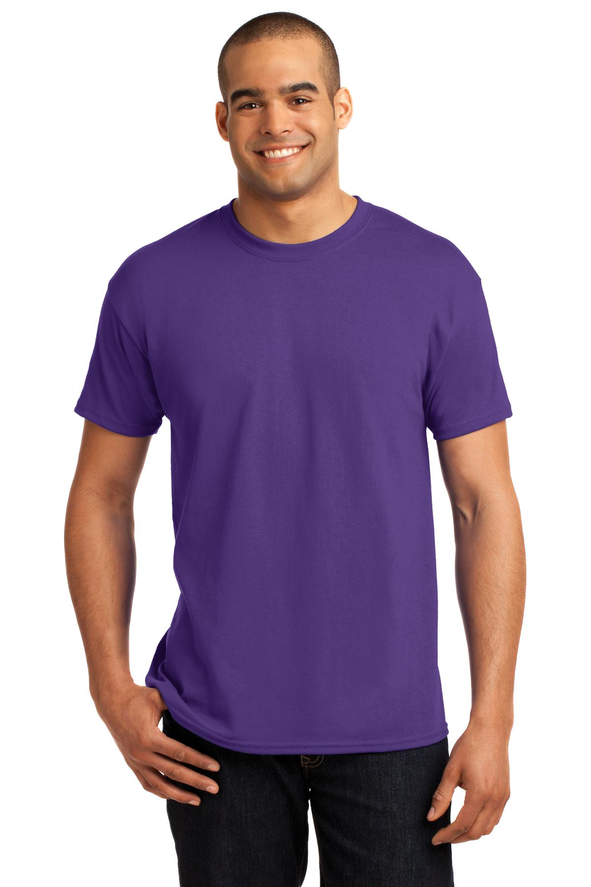 5.2-ounce 50/50 cotton/polyMade with 100% US-grown cottonPol - Purple