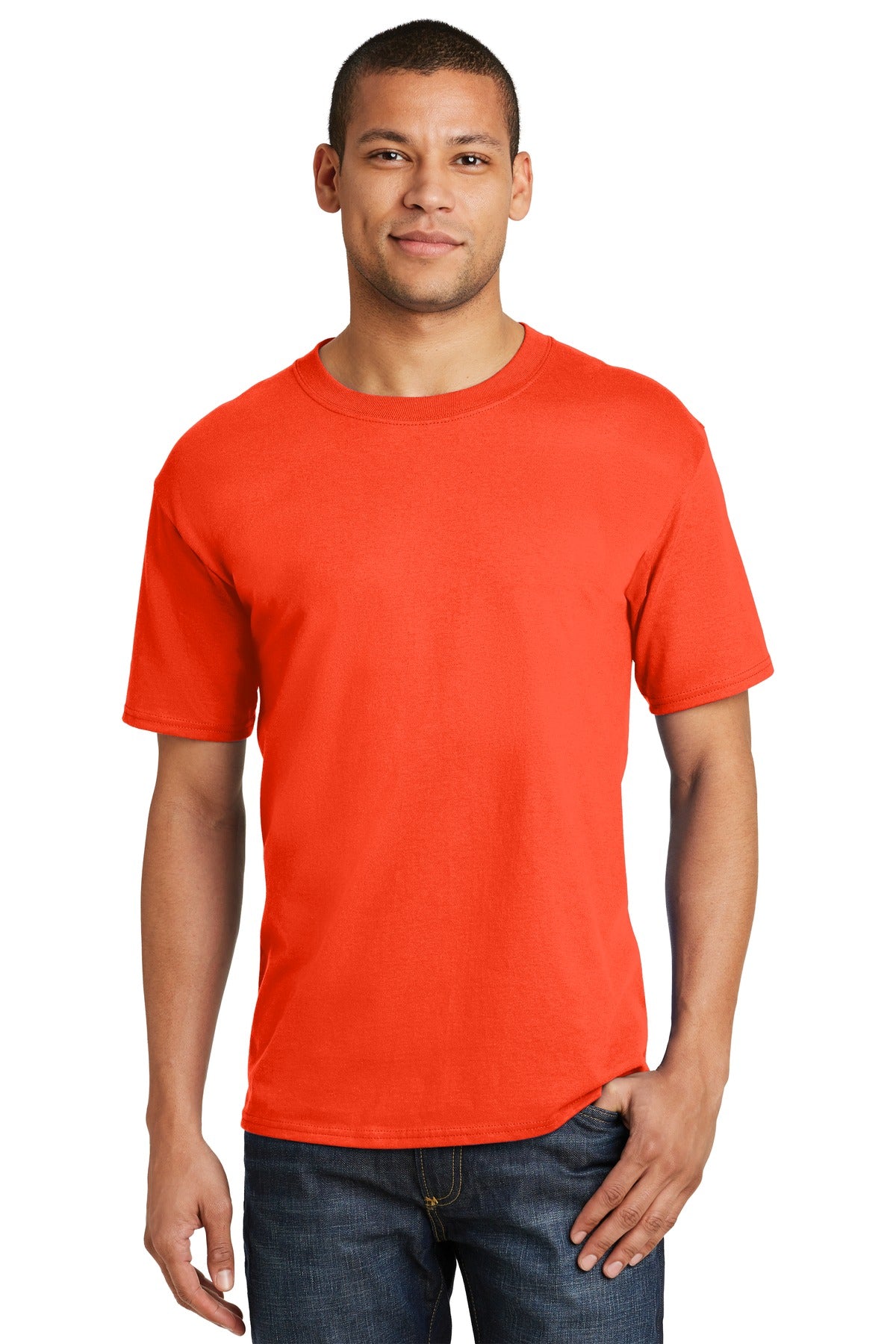 6.1-ounce 100% US-grown ring spun cotton 99/1 cotton/poly (A - Orange