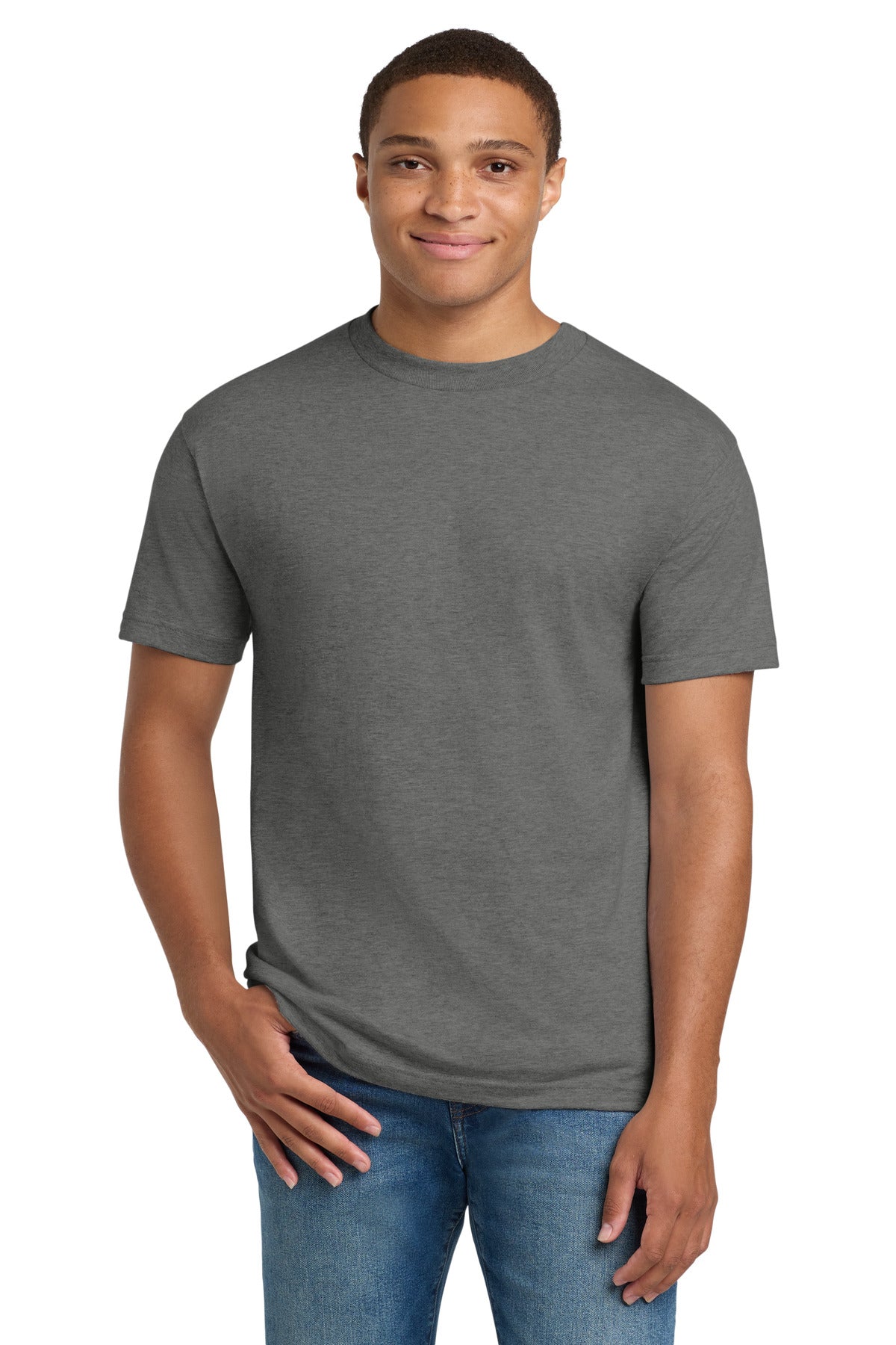 6.1-ounce 100% US-grown ring spun cotton 99/1 cotton/poly (A - Oxford Grey